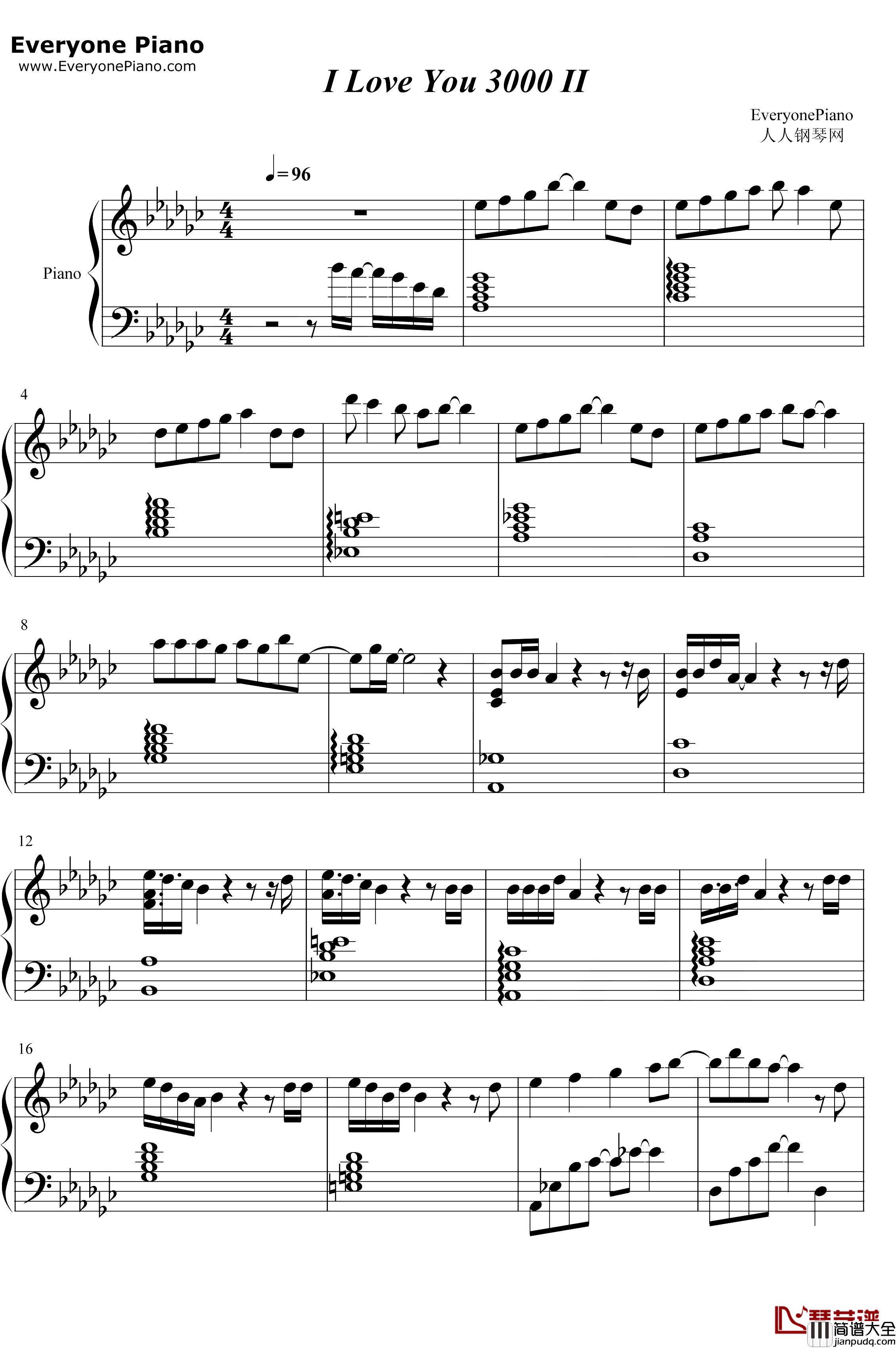 I_Love_You_3000_II钢琴谱_88risingStephaniePoetri王嘉尔_开口跪的好歌不容错过