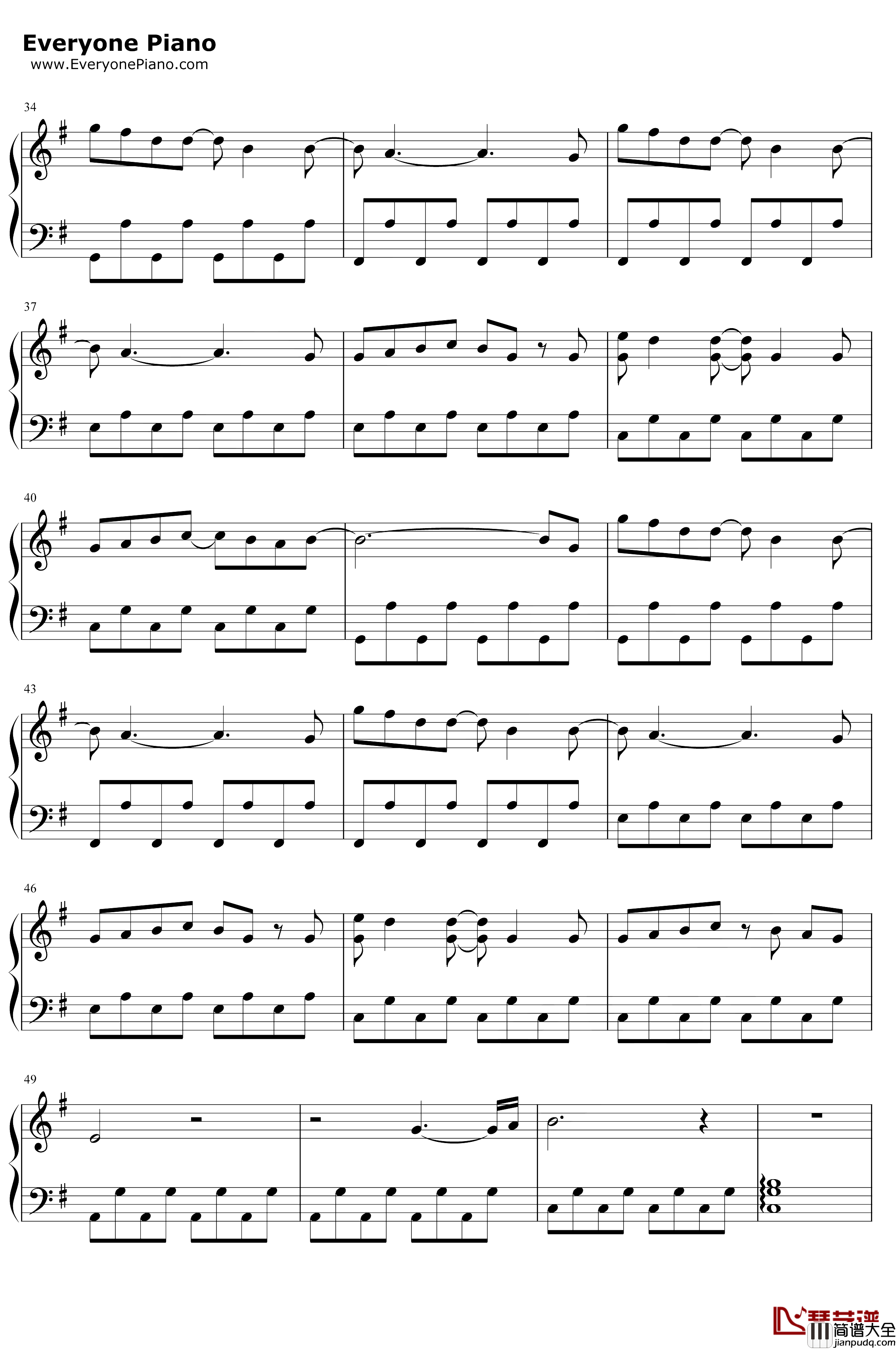 易碎的吻钢琴谱_王源