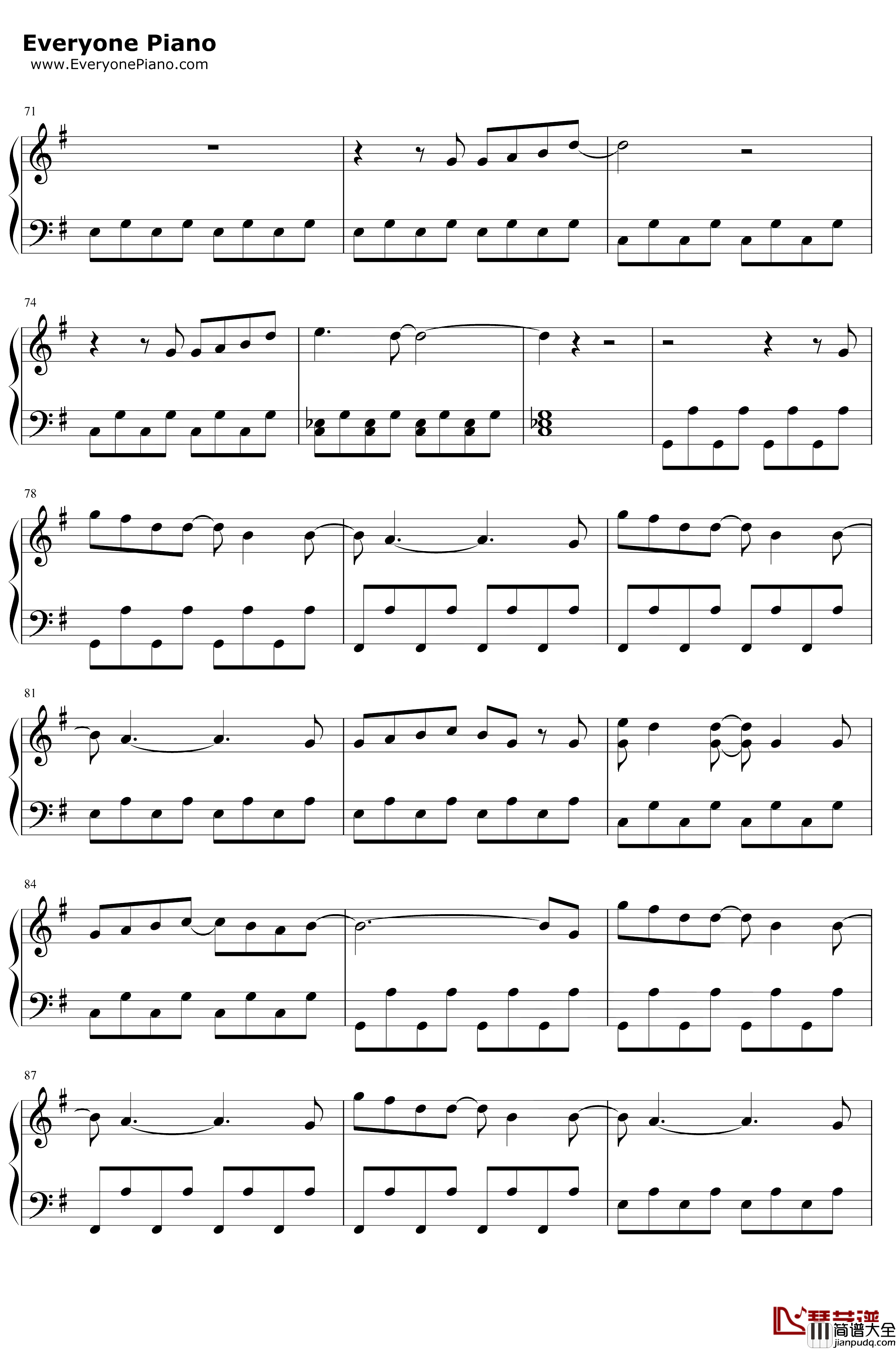 易碎的吻钢琴谱_王源