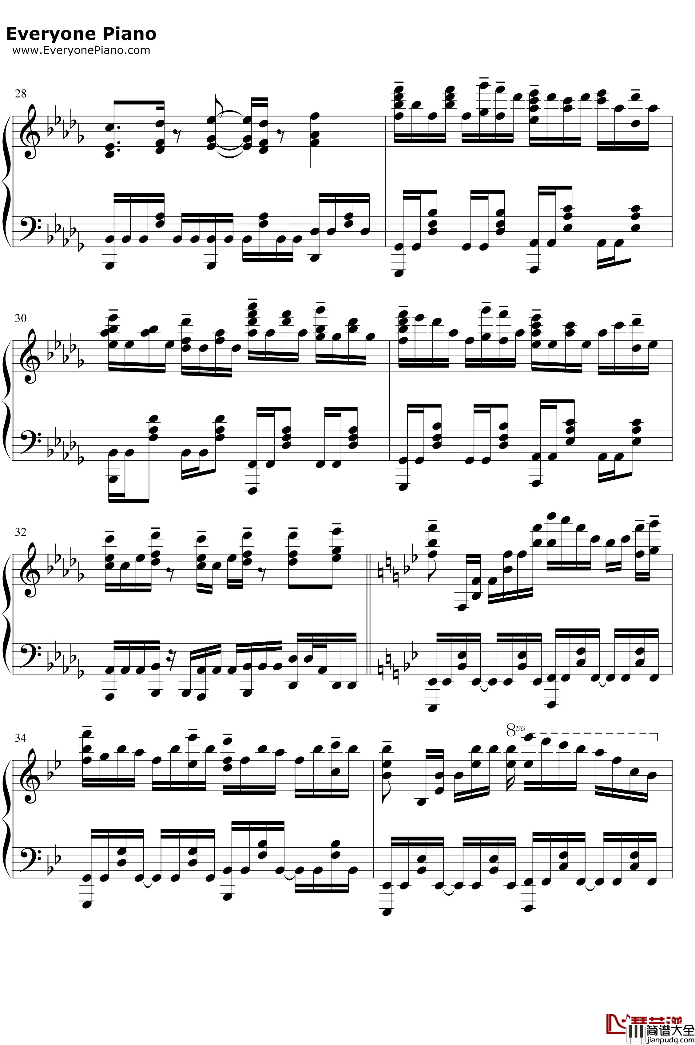 Chronos钢琴谱_StereoDiveFoundation_食戟之灵神之皿OP