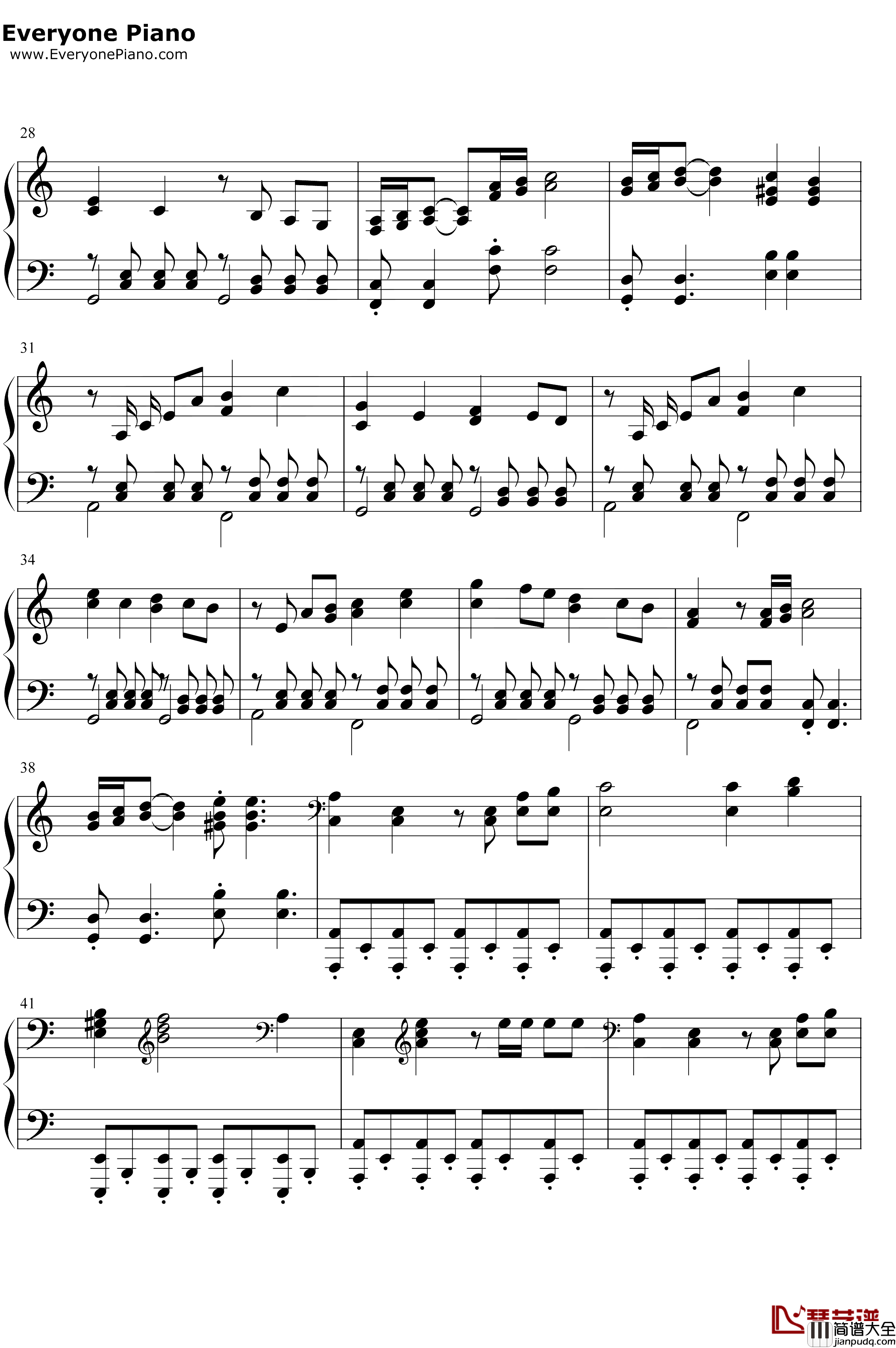 钢铁洪流进行曲钢琴谱_联合军乐团创作室_2019年70周年国庆阅兵式背景音乐