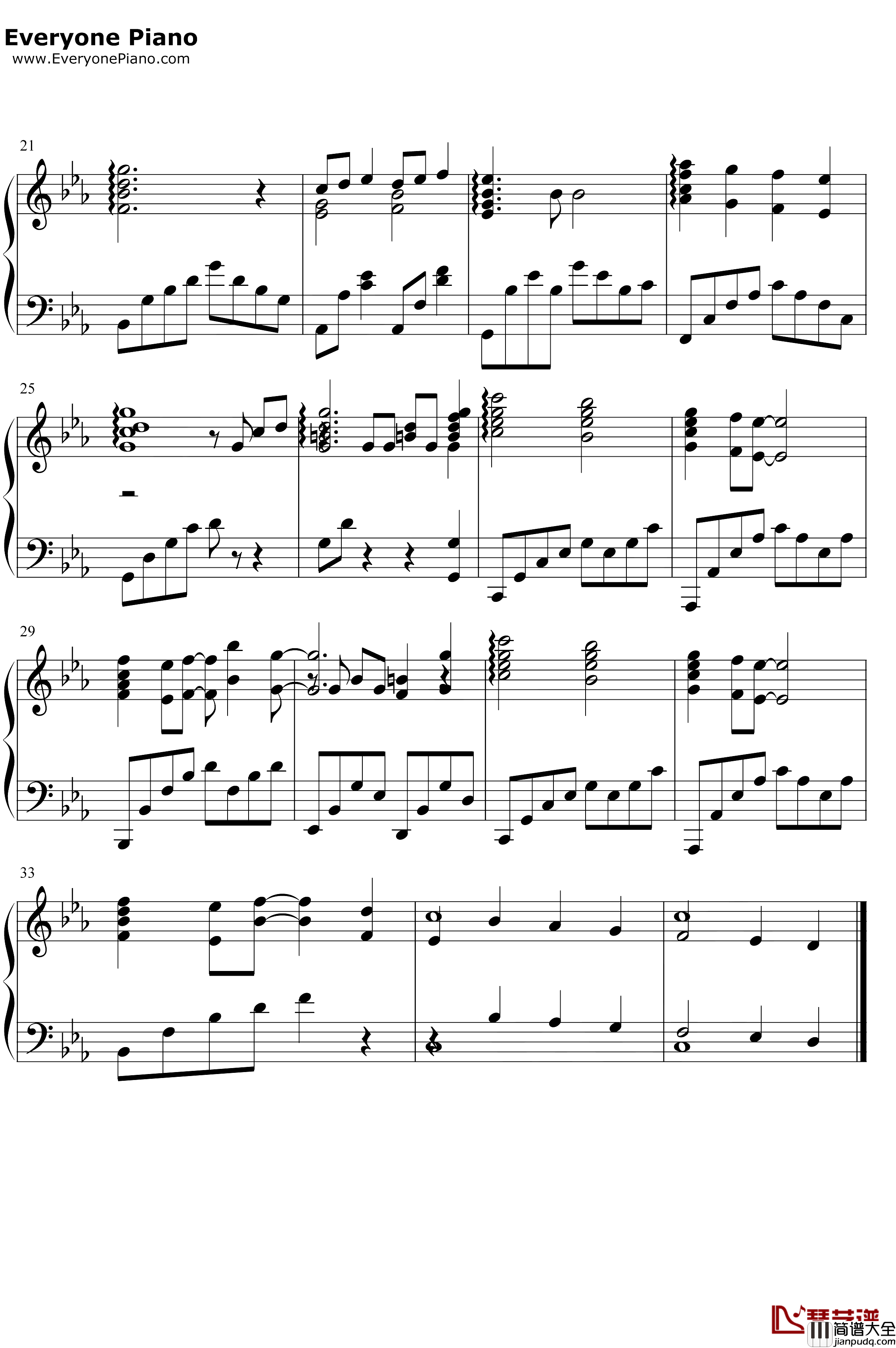 Confessions_in_the_Moonlight钢琴谱_久石让