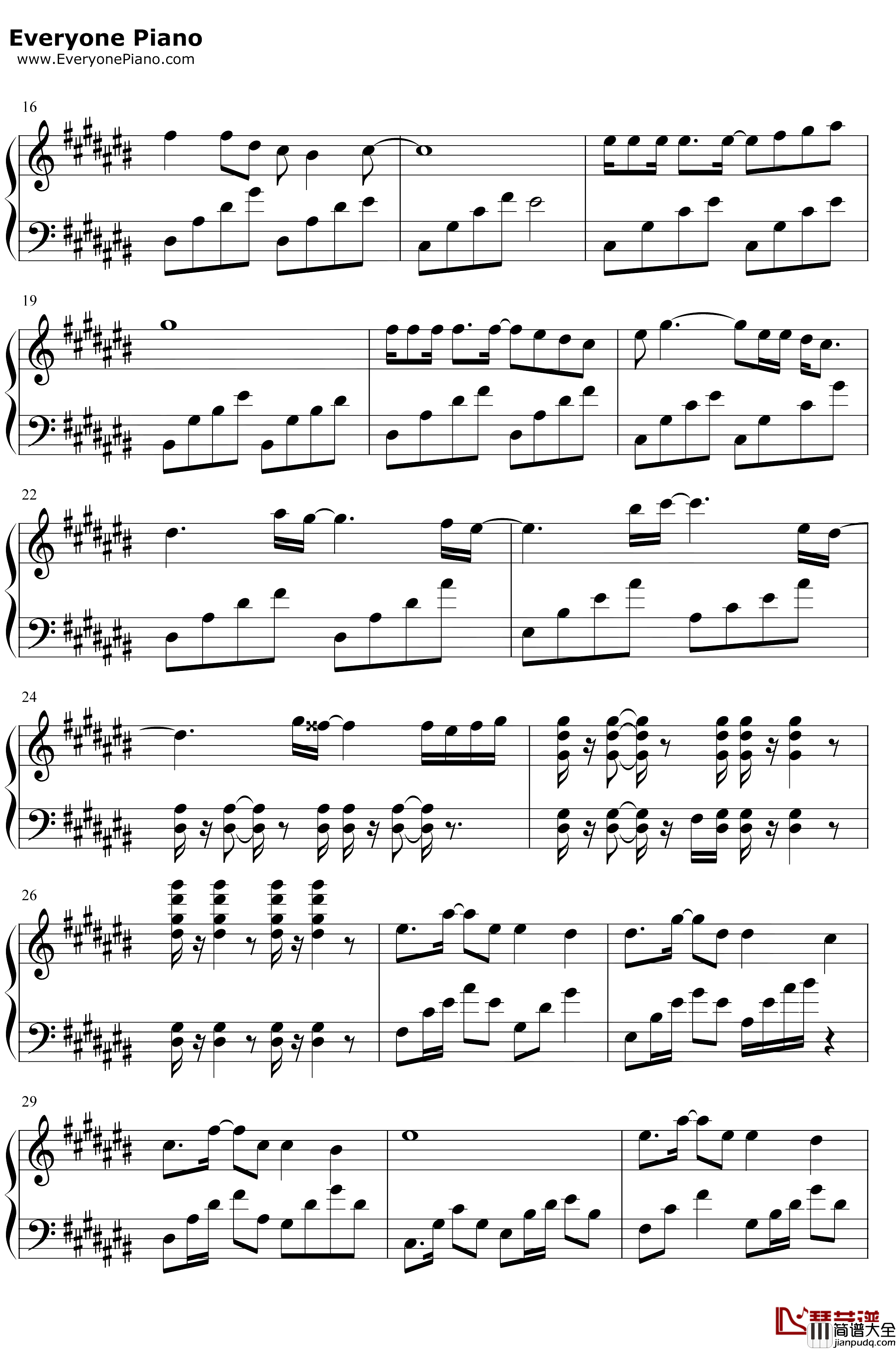 Dream_of_Our_Generation钢琴谱_Tsunku_节奏天国BGM