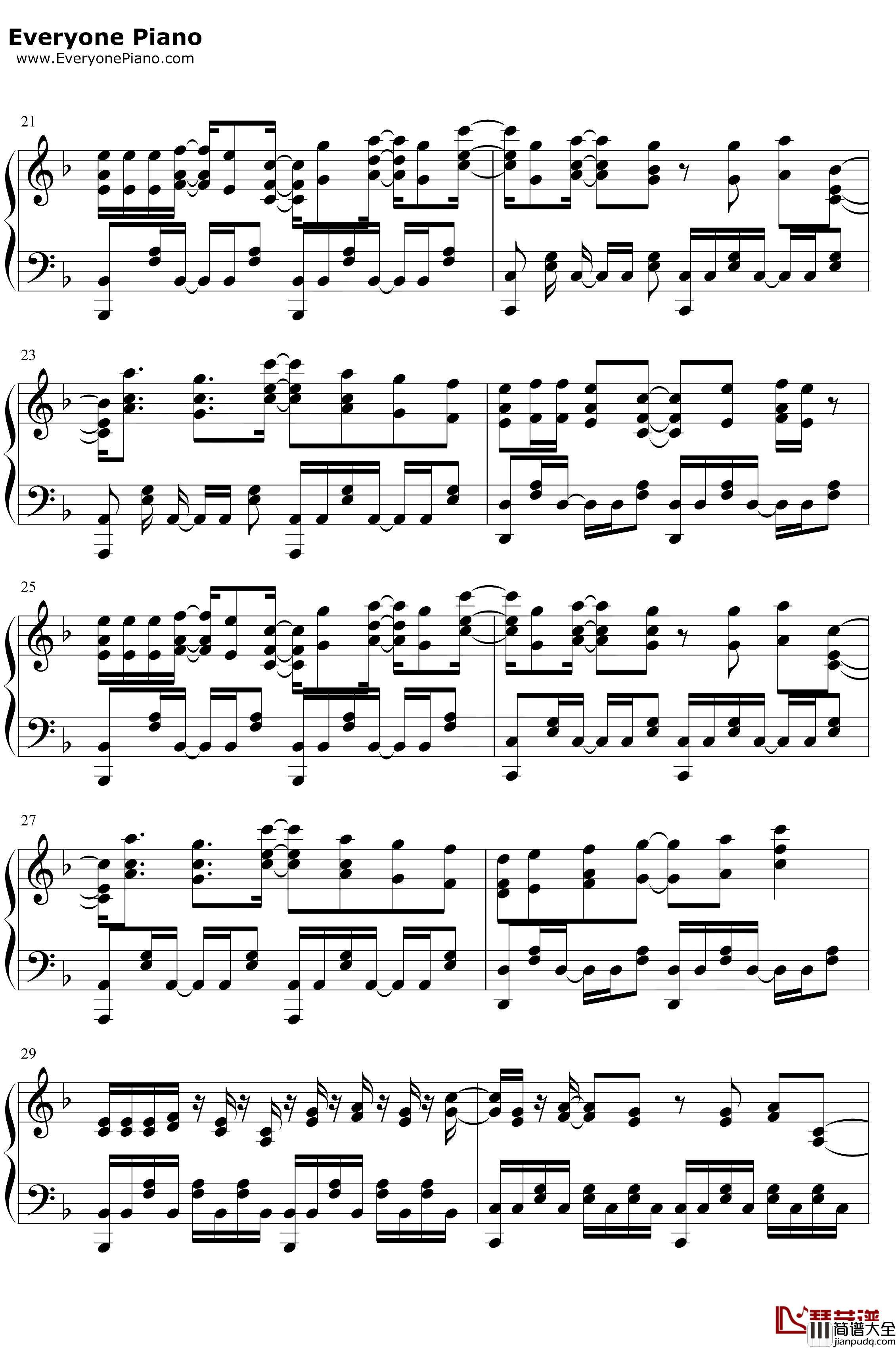 ROB_THE_FRONTIER钢琴谱_Uverworld_七大罪诸神的逆鳞OP