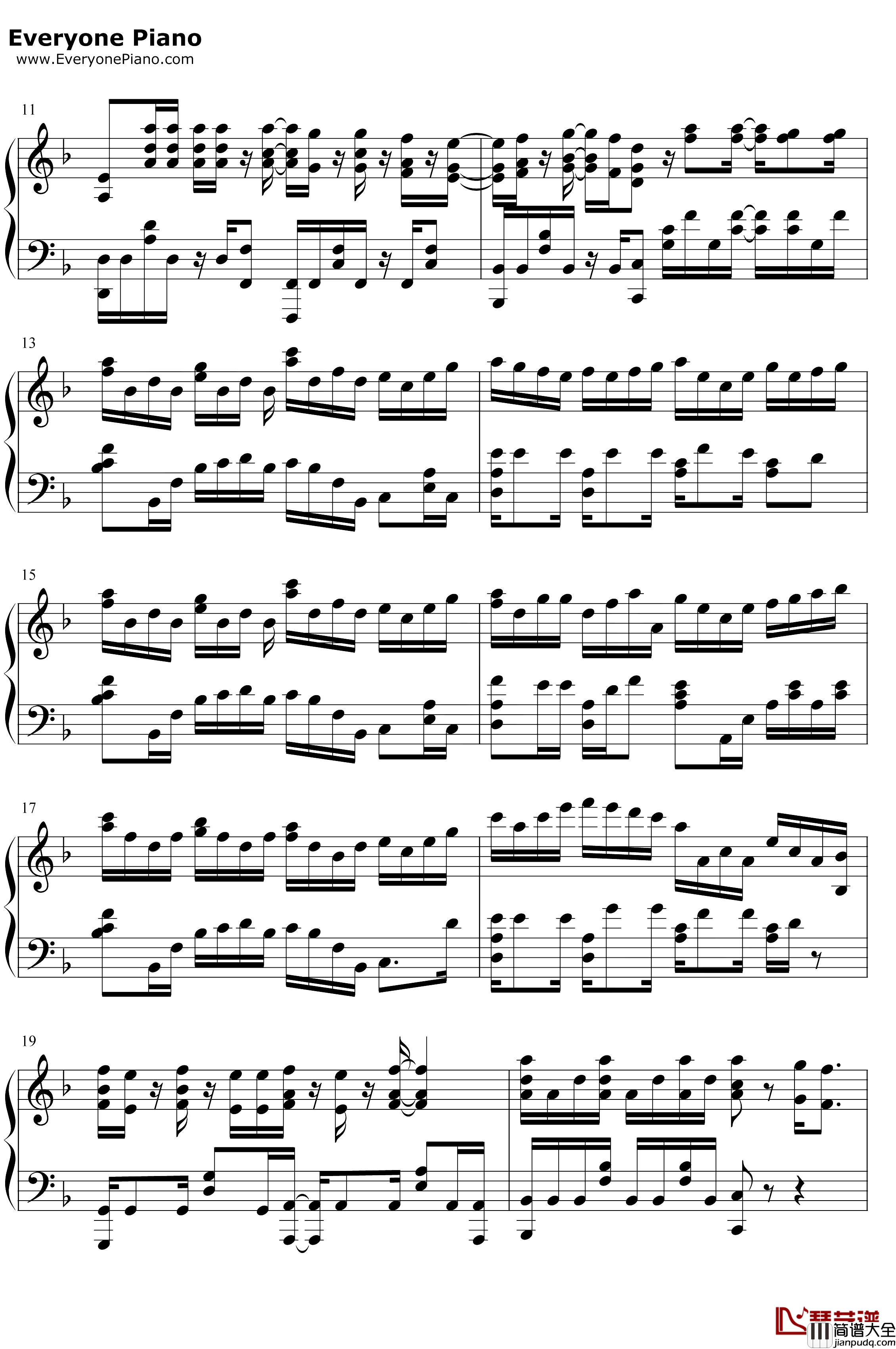 ROB_THE_FRONTIER钢琴谱_Uverworld_七大罪诸神的逆鳞OP