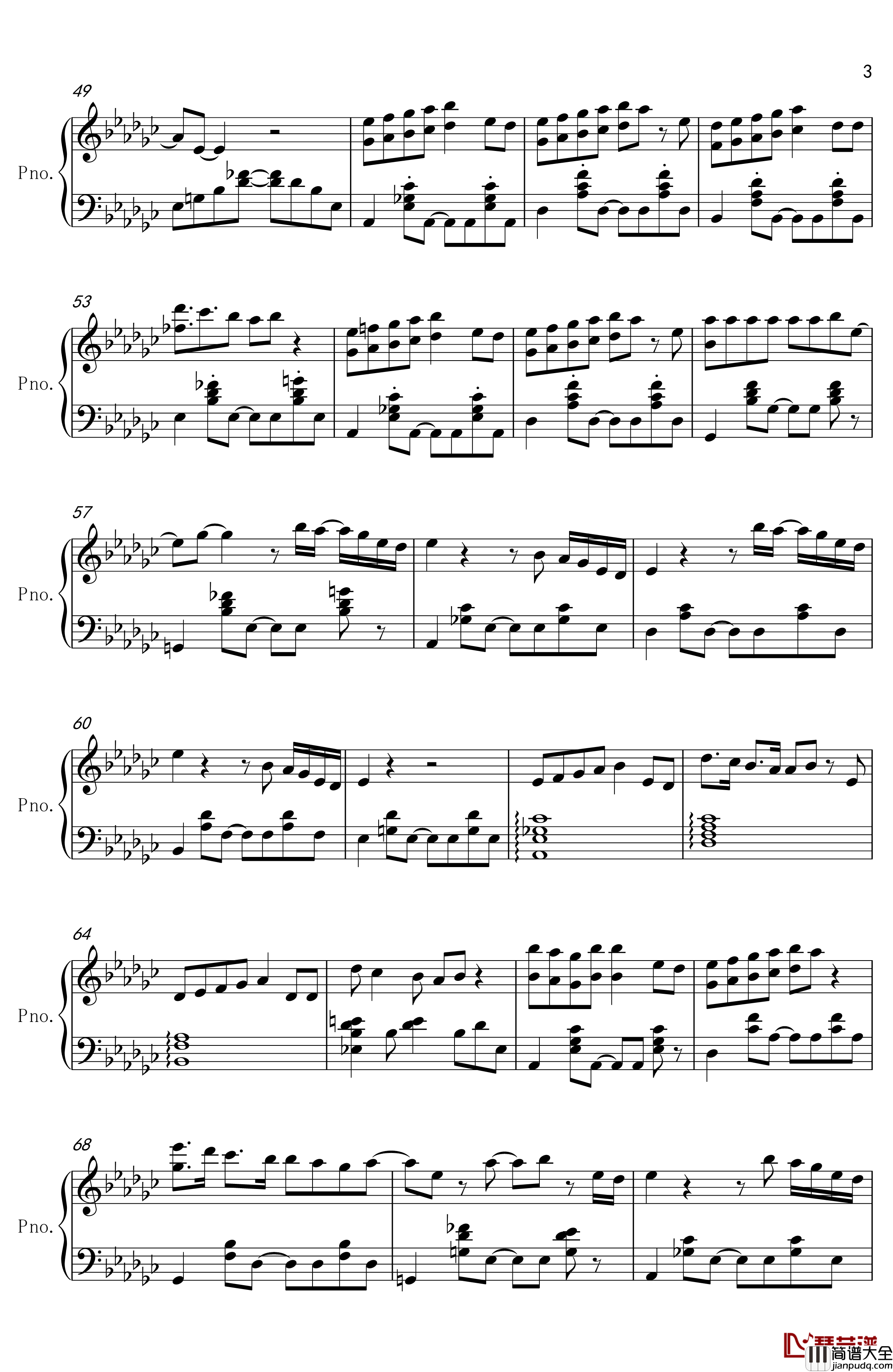 I_Love_You_3000_II钢琴谱_钢琴独奏版_I_Love_You_3000_II