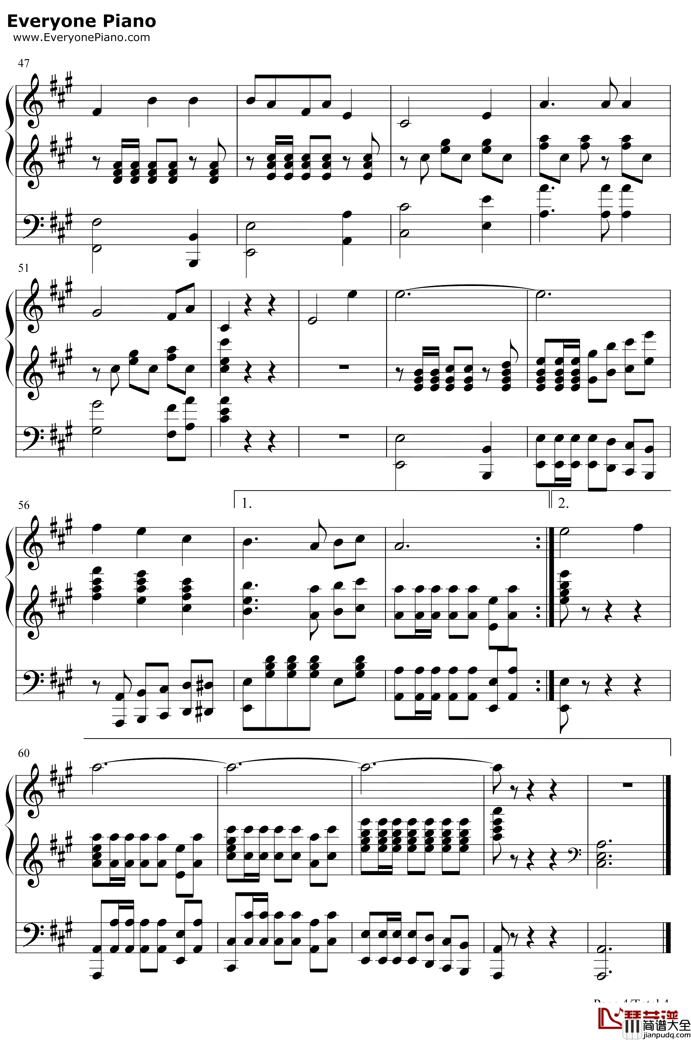 我爱祖国的蓝天钢琴谱_毛阿敏_中国机长主题曲