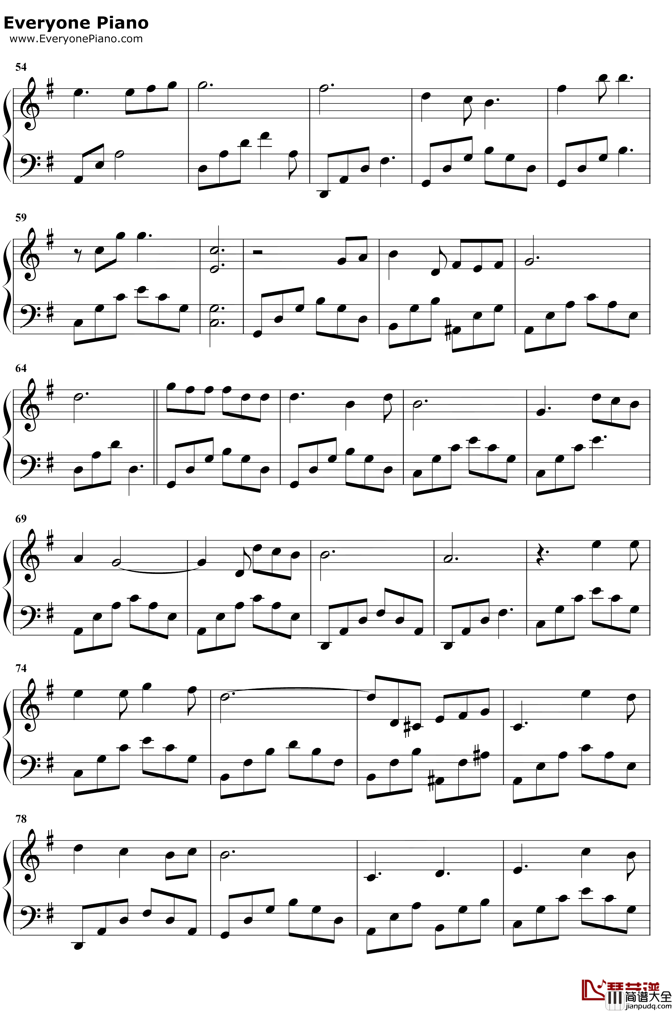 颠倒钢琴谱_房东的猫_我的莫格利男孩插曲