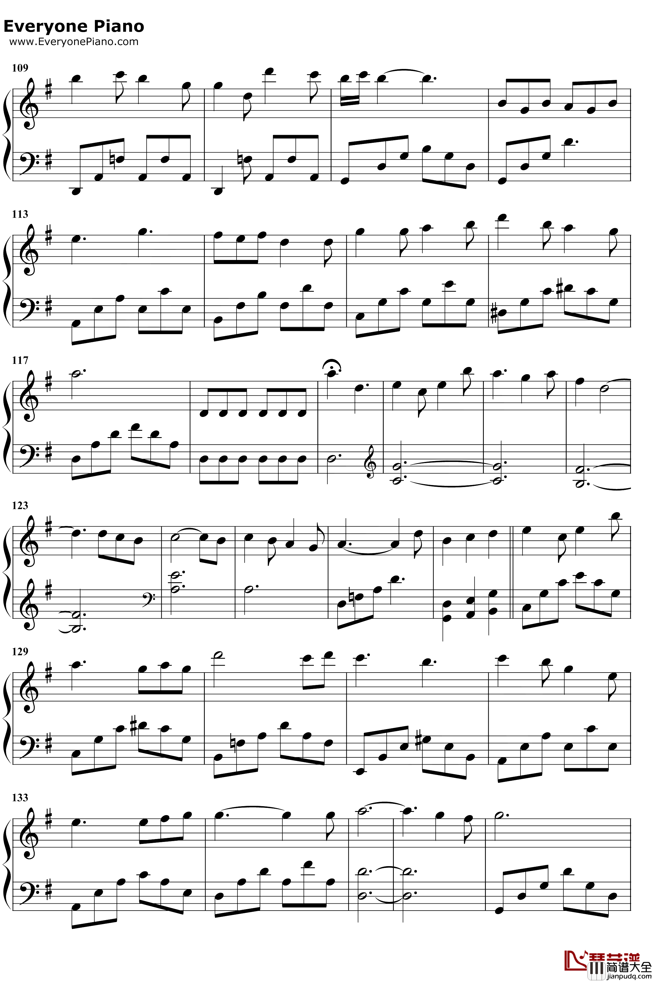 颠倒钢琴谱_房东的猫_我的莫格利男孩插曲