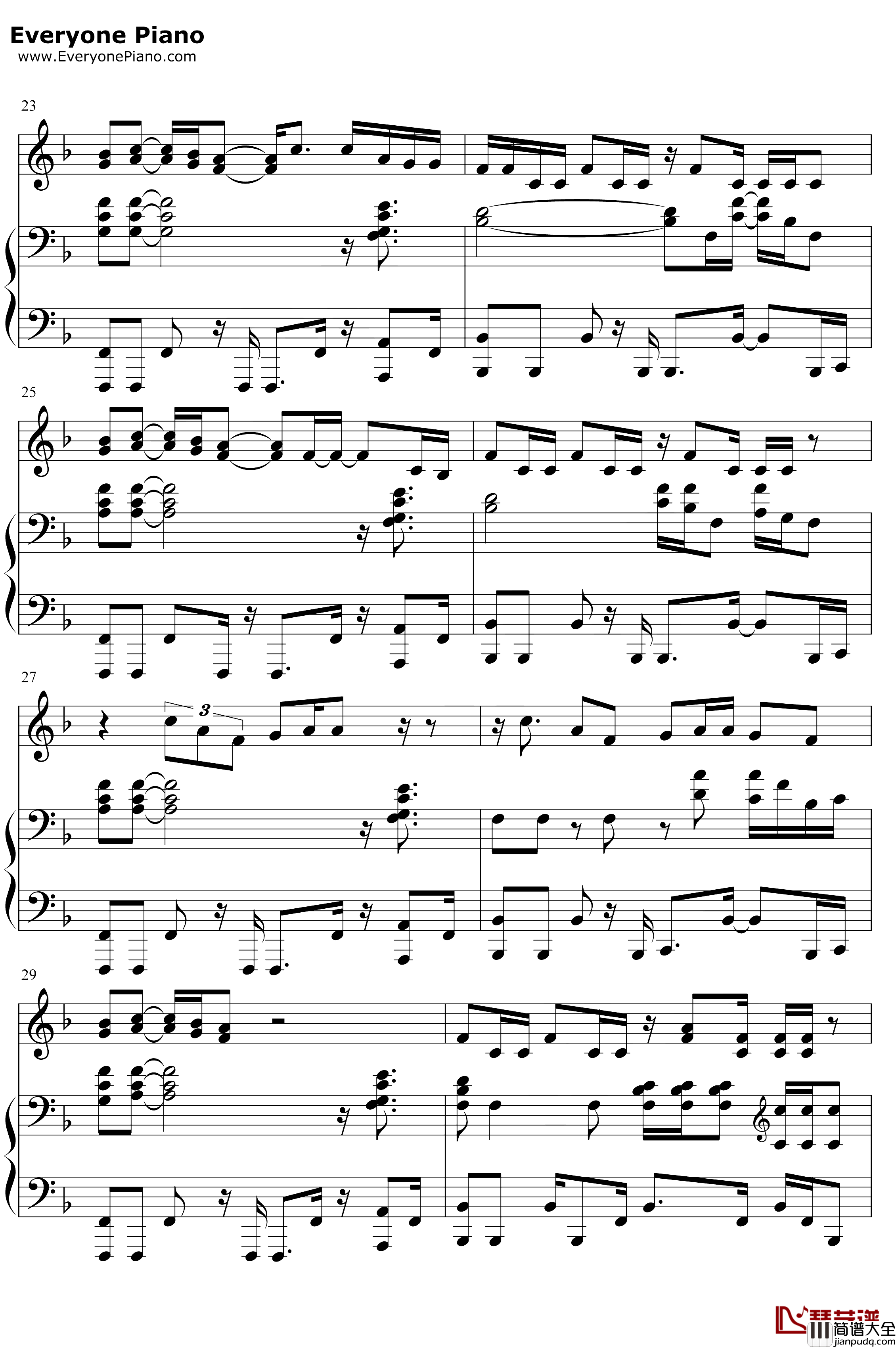 Helpless钢琴谱_Lin_ManuelMiranda_汉密尔顿音乐剧插曲