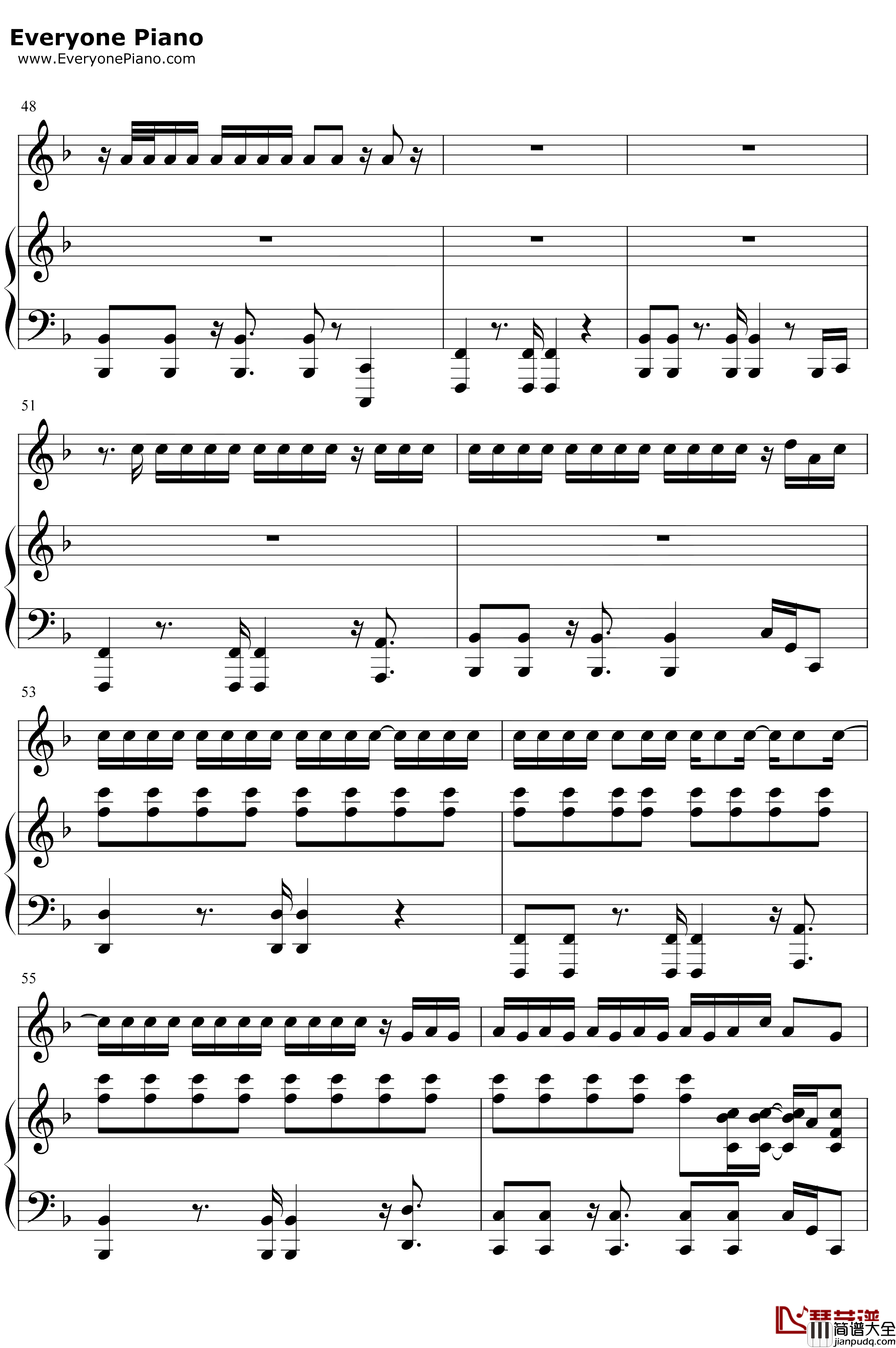 Helpless钢琴谱_Lin_ManuelMiranda_汉密尔顿音乐剧插曲