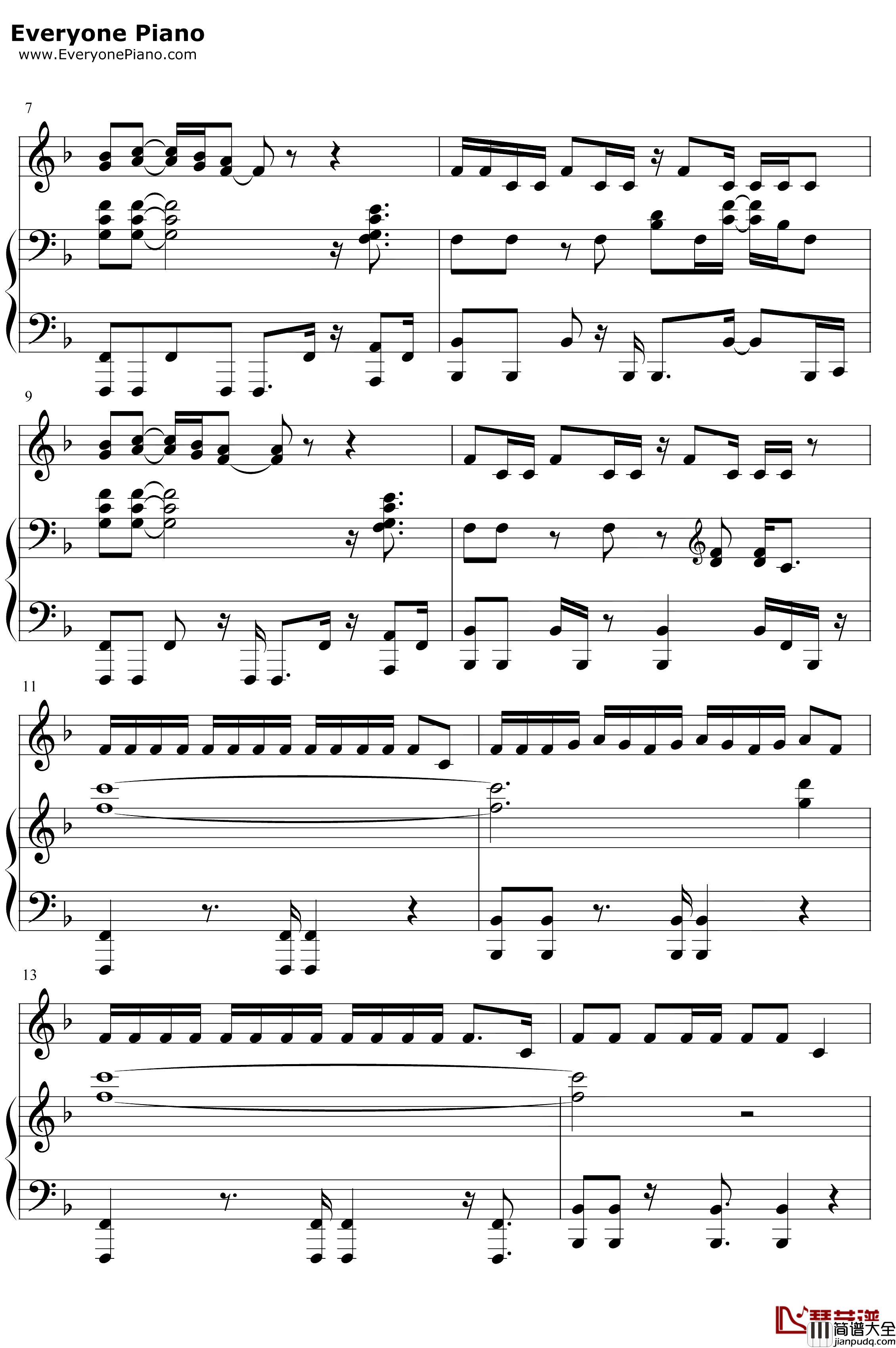 Helpless钢琴谱_Lin_ManuelMiranda_汉密尔顿音乐剧插曲