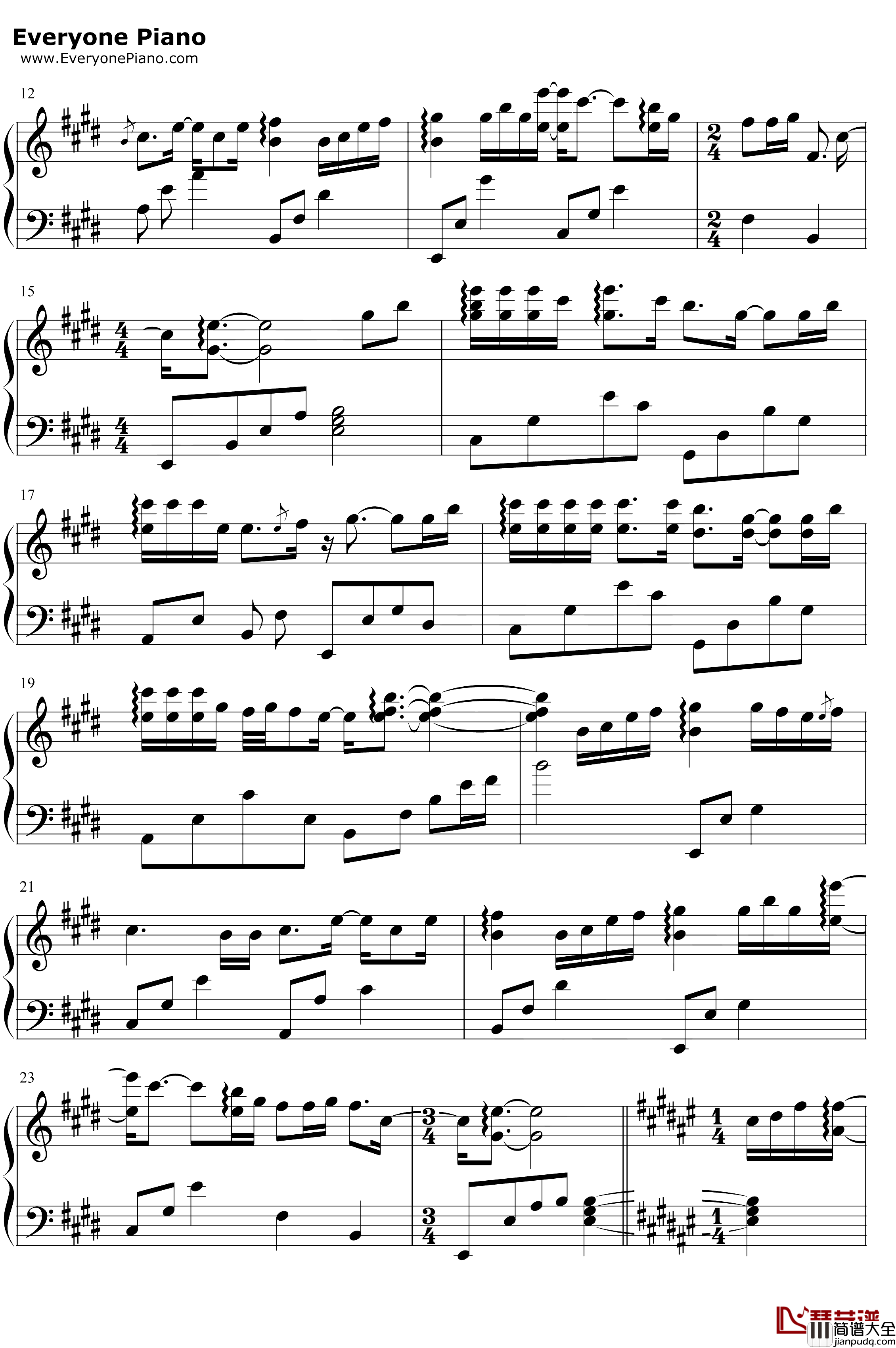 笑看风云钢琴谱_郑少秋_笑看风云主题曲