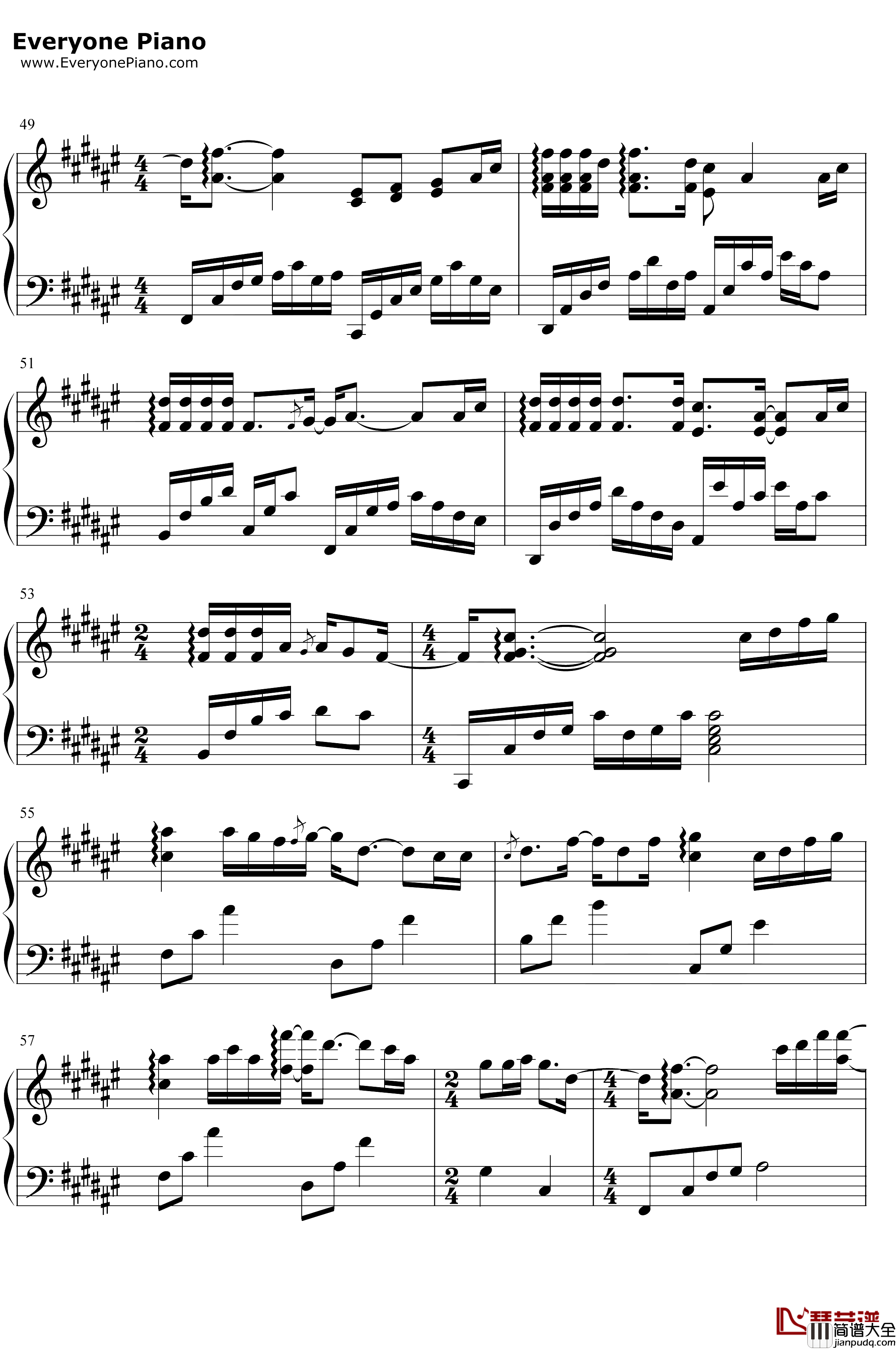 笑看风云钢琴谱_郑少秋_笑看风云主题曲