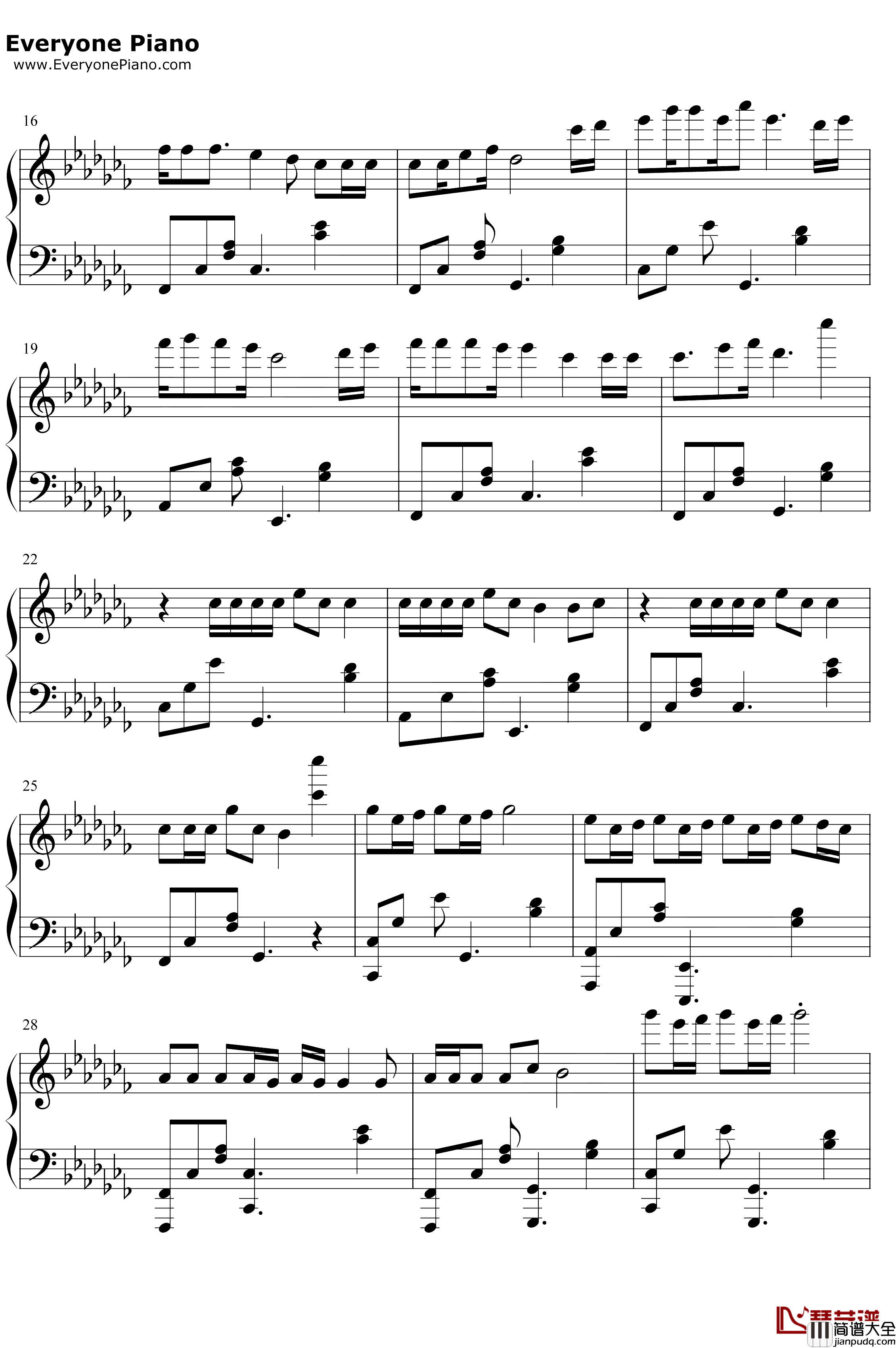 Memories钢琴谱_Maroon5_Maroon5