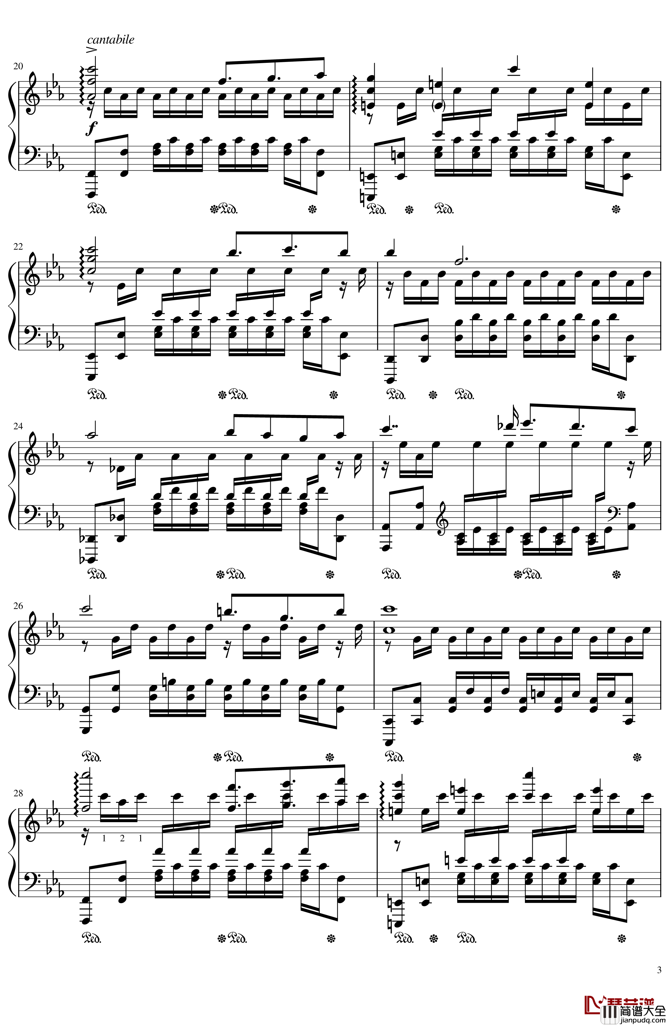 独奏第一章主旋律钢琴谱_尸体派对_濱本麻央