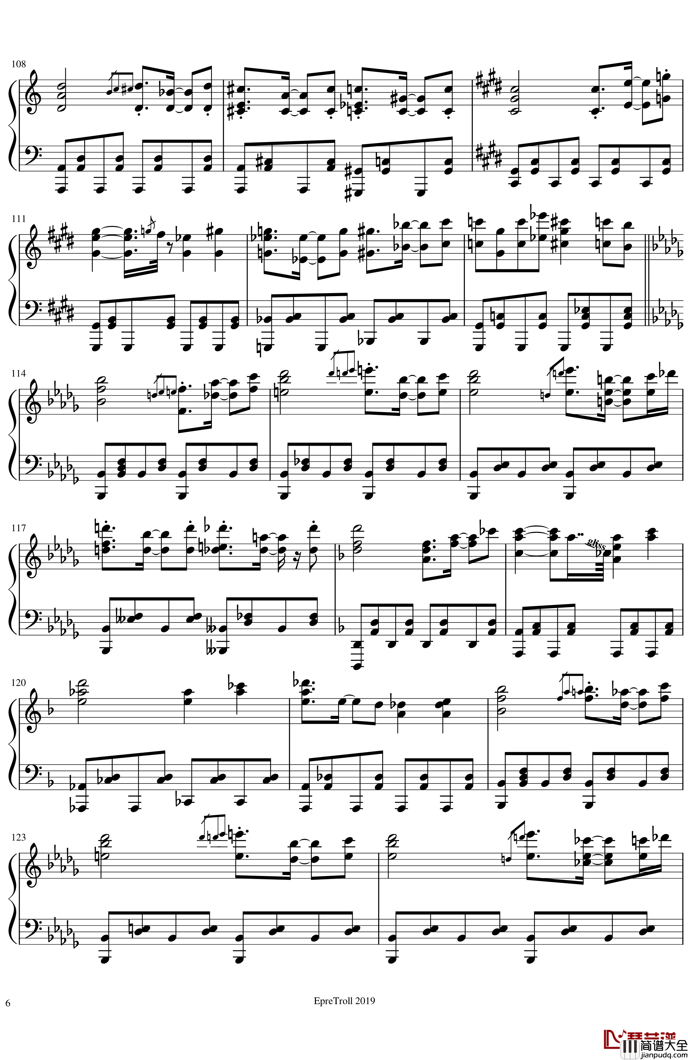 圣德太子的天马Dark_Pegasus钢琴谱_东方鬼形兽_东方project