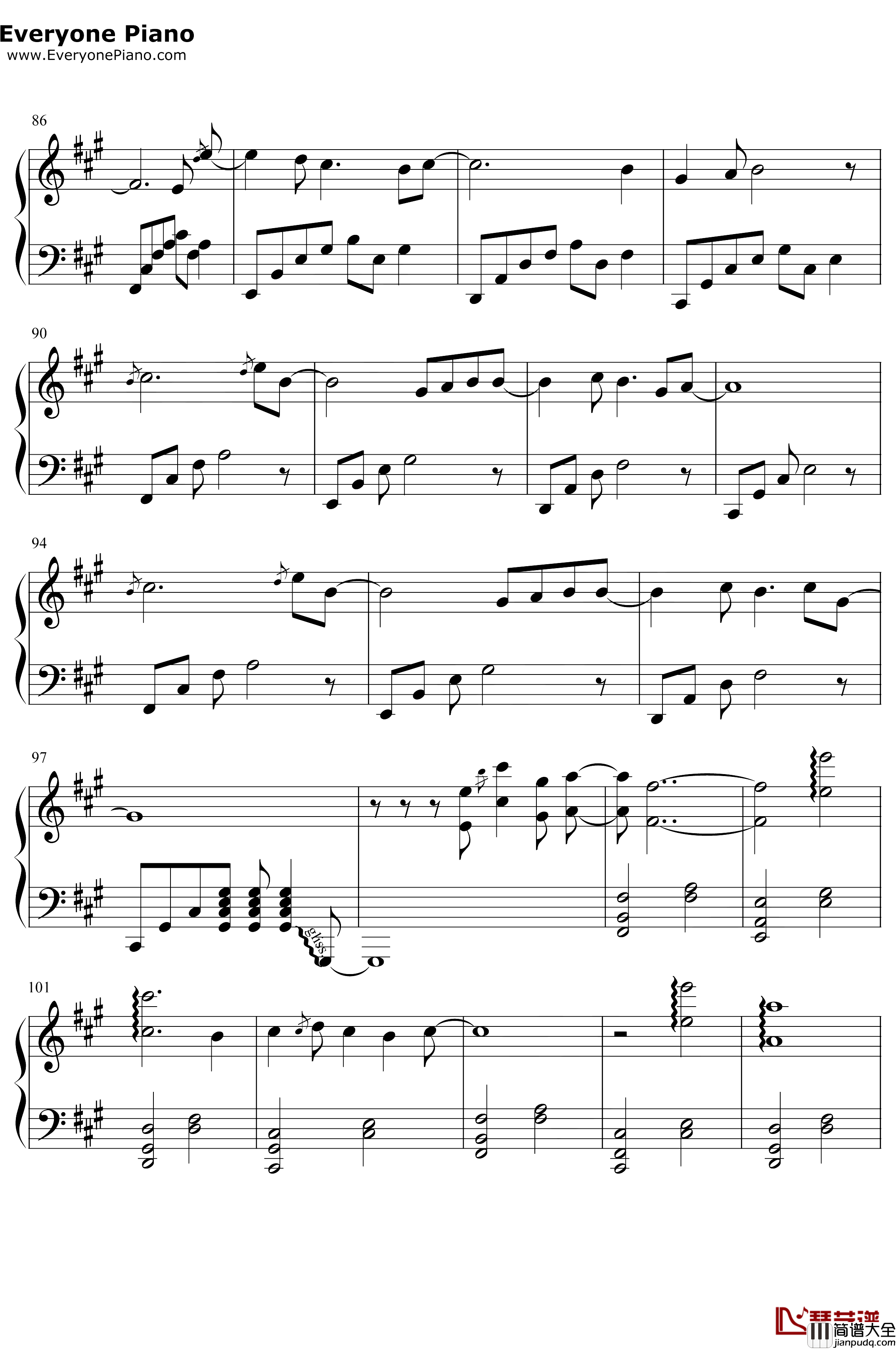 Schwarzer_Regen钢琴谱_初音未来_黑暗森林_我的三体第二季主题曲