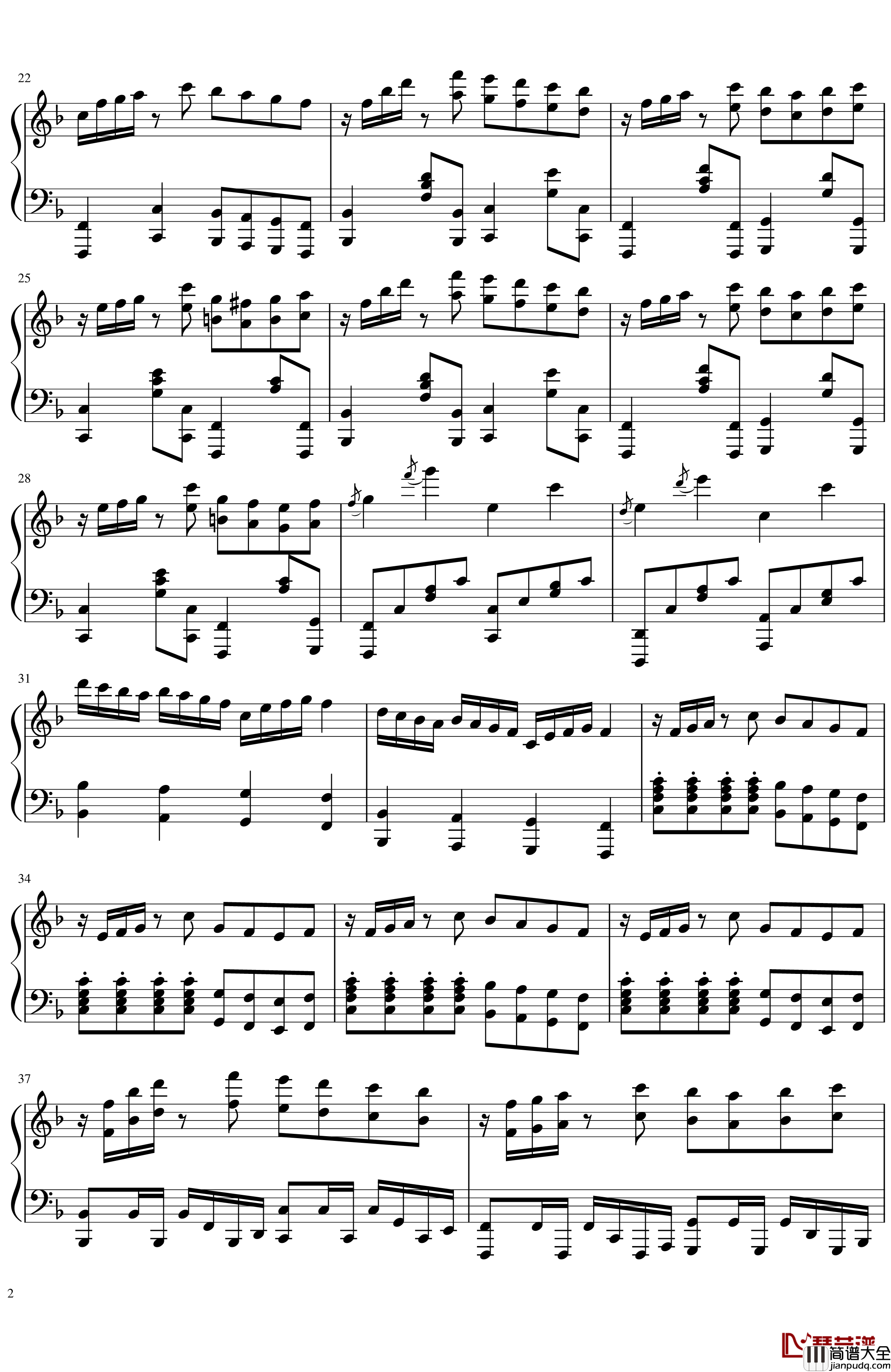 落花与漫舞钢琴谱_Falling_Flowers_And_Dancing_吕恒