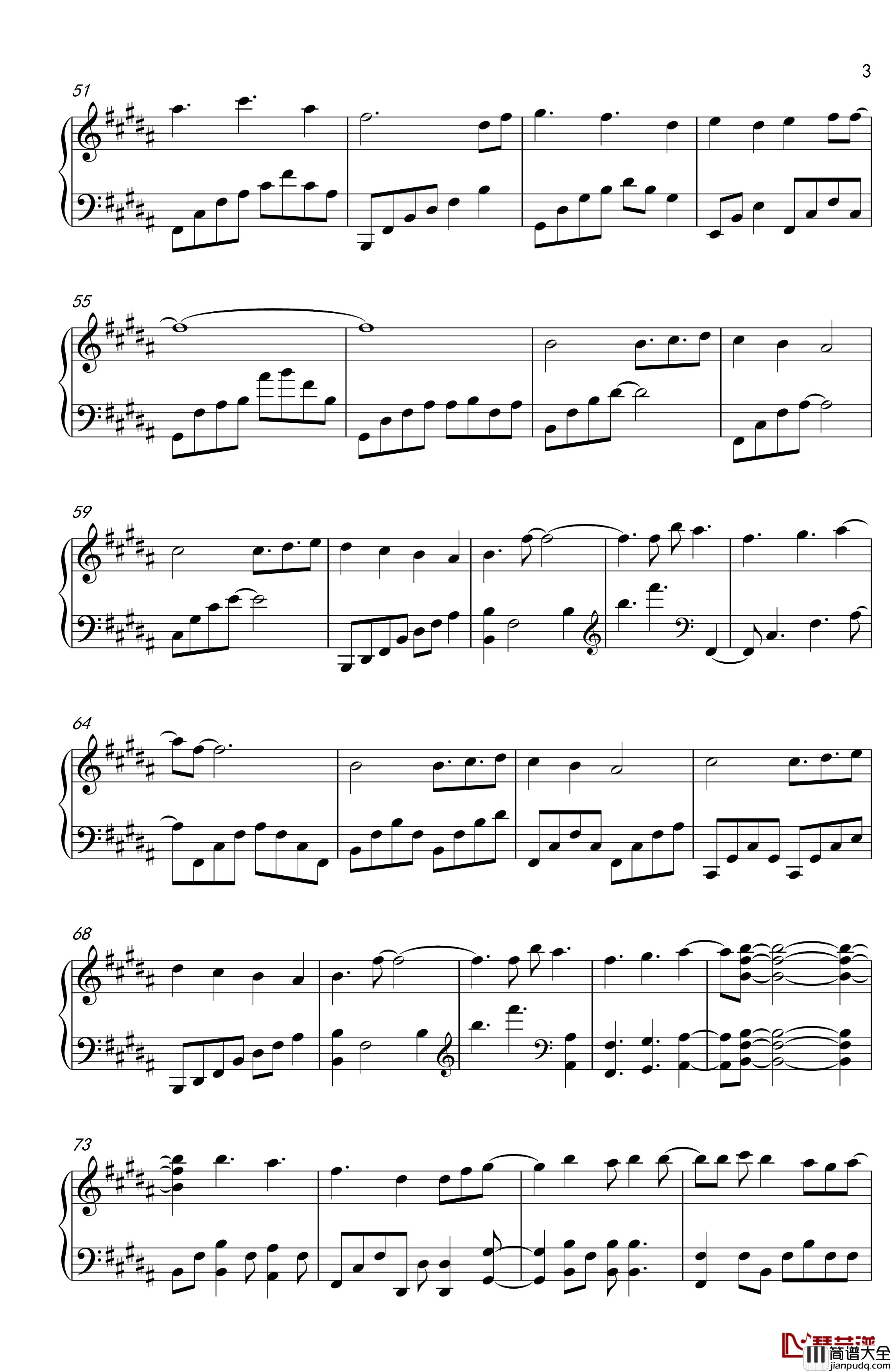 Nostalgia钢琴谱_东方同人曲_古明地恋