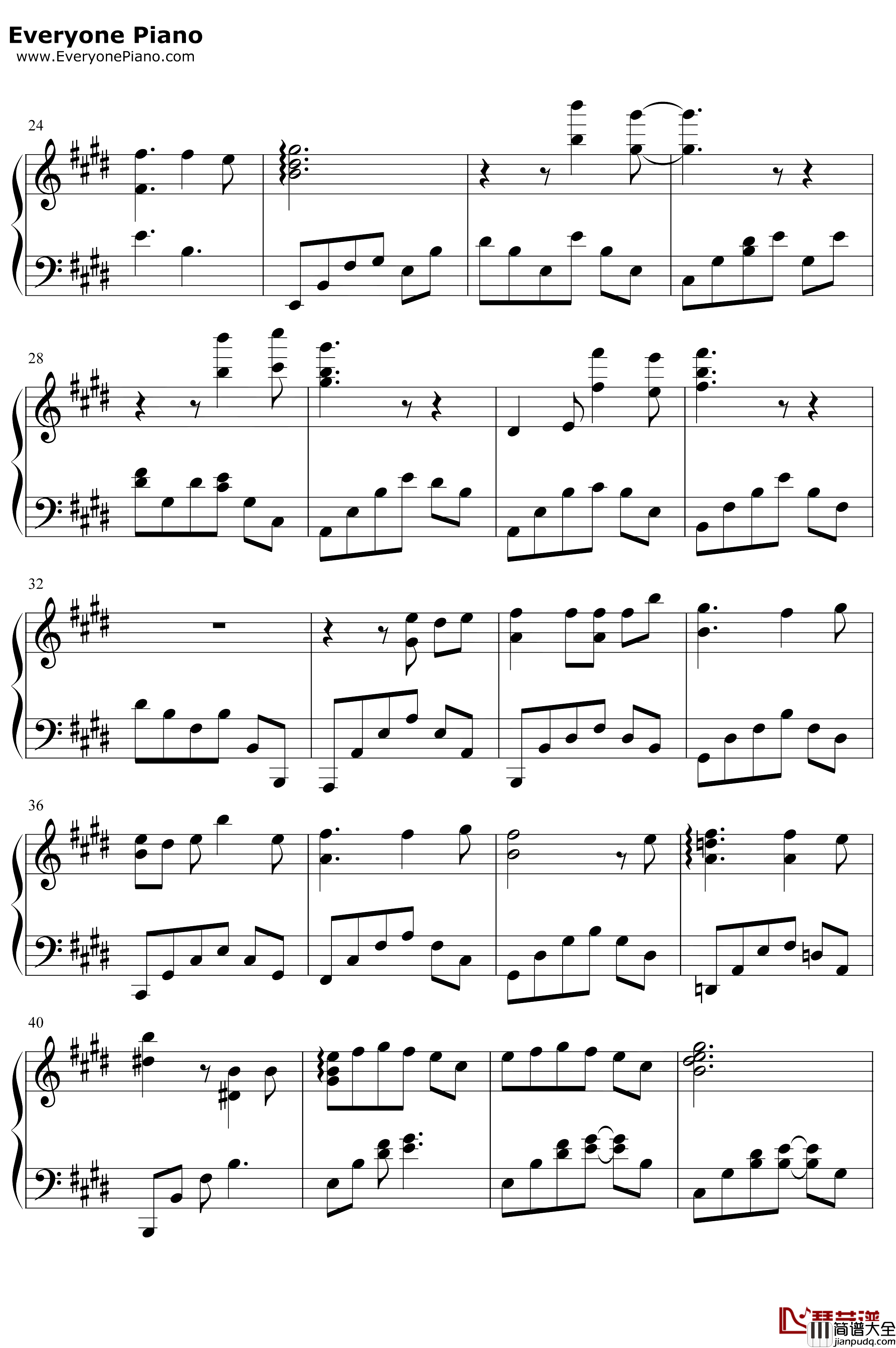 月球钢琴谱_银临