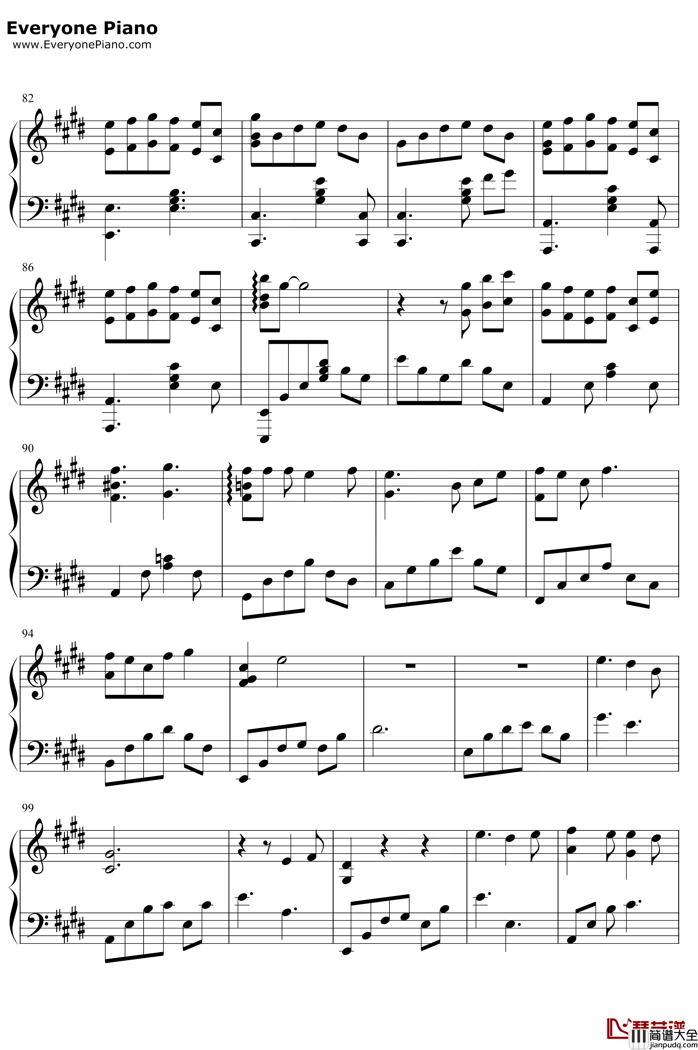 月球钢琴谱_银临