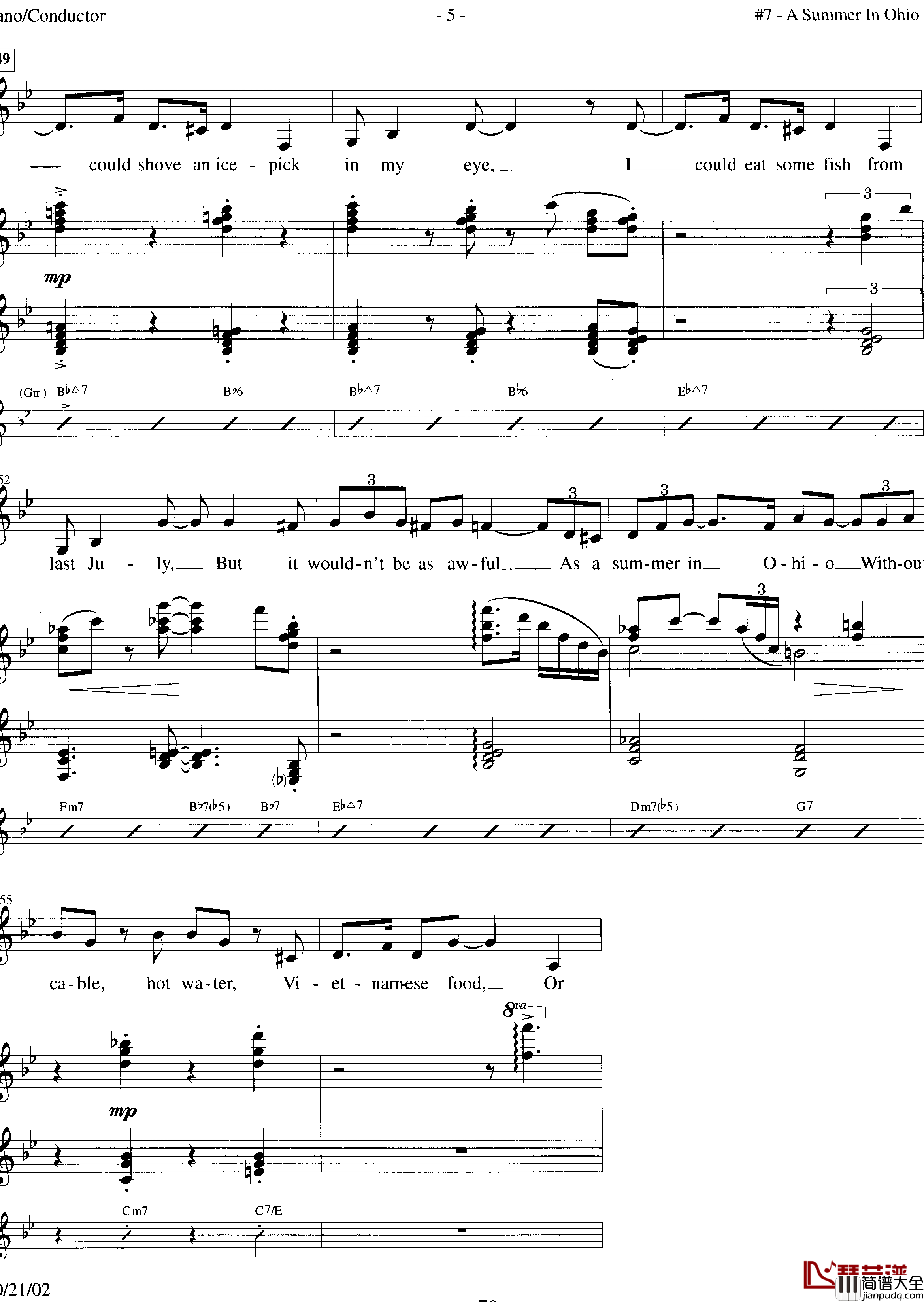 A_summer_in_Ohio钢琴谱_Anna_Kendrick