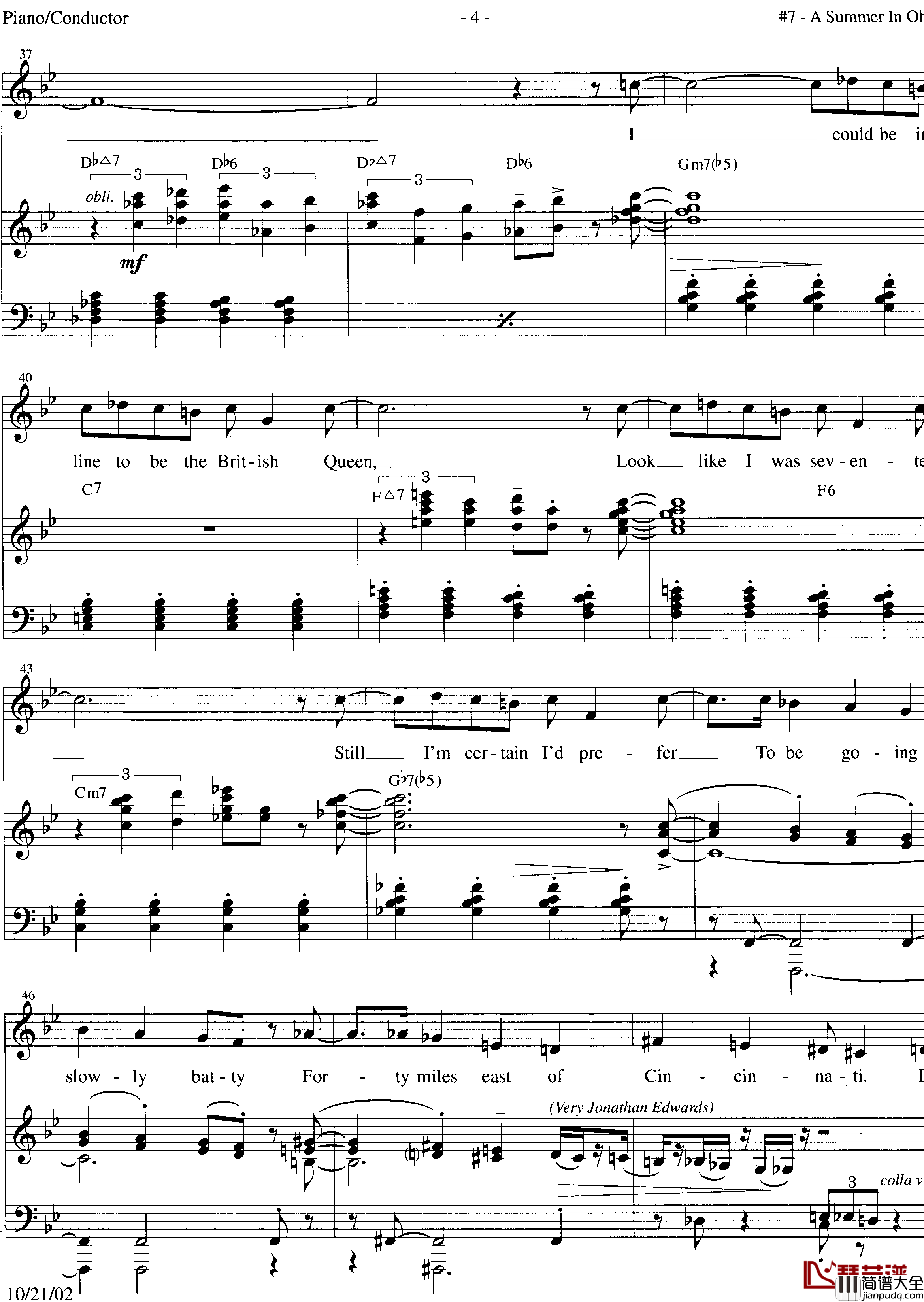 A_summer_in_Ohio钢琴谱_Anna_Kendrick