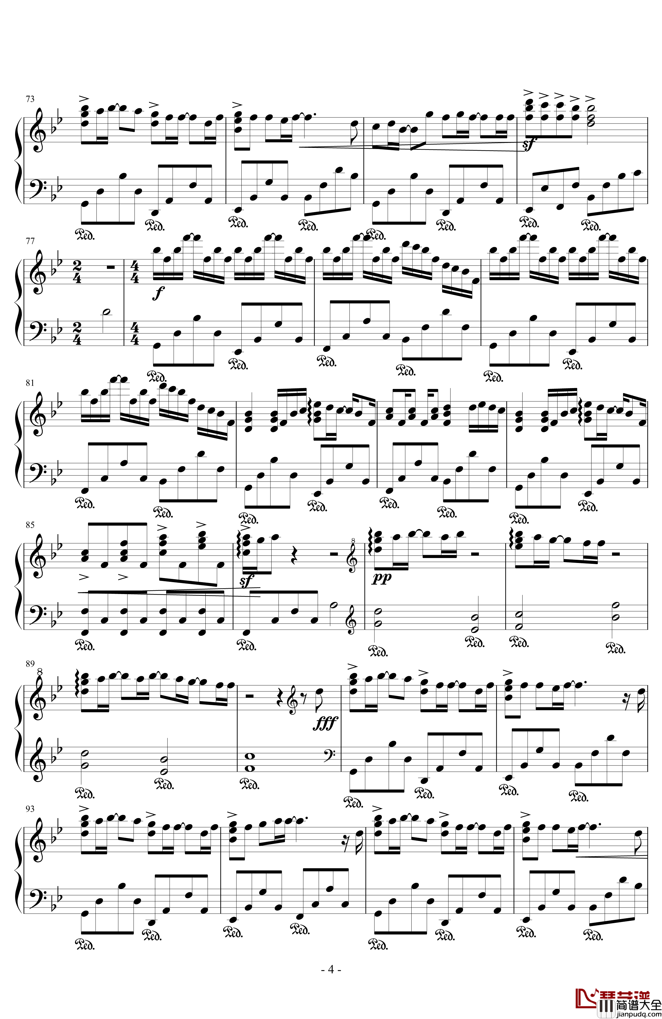 セピア色钢琴谱_深棕色_奥华子