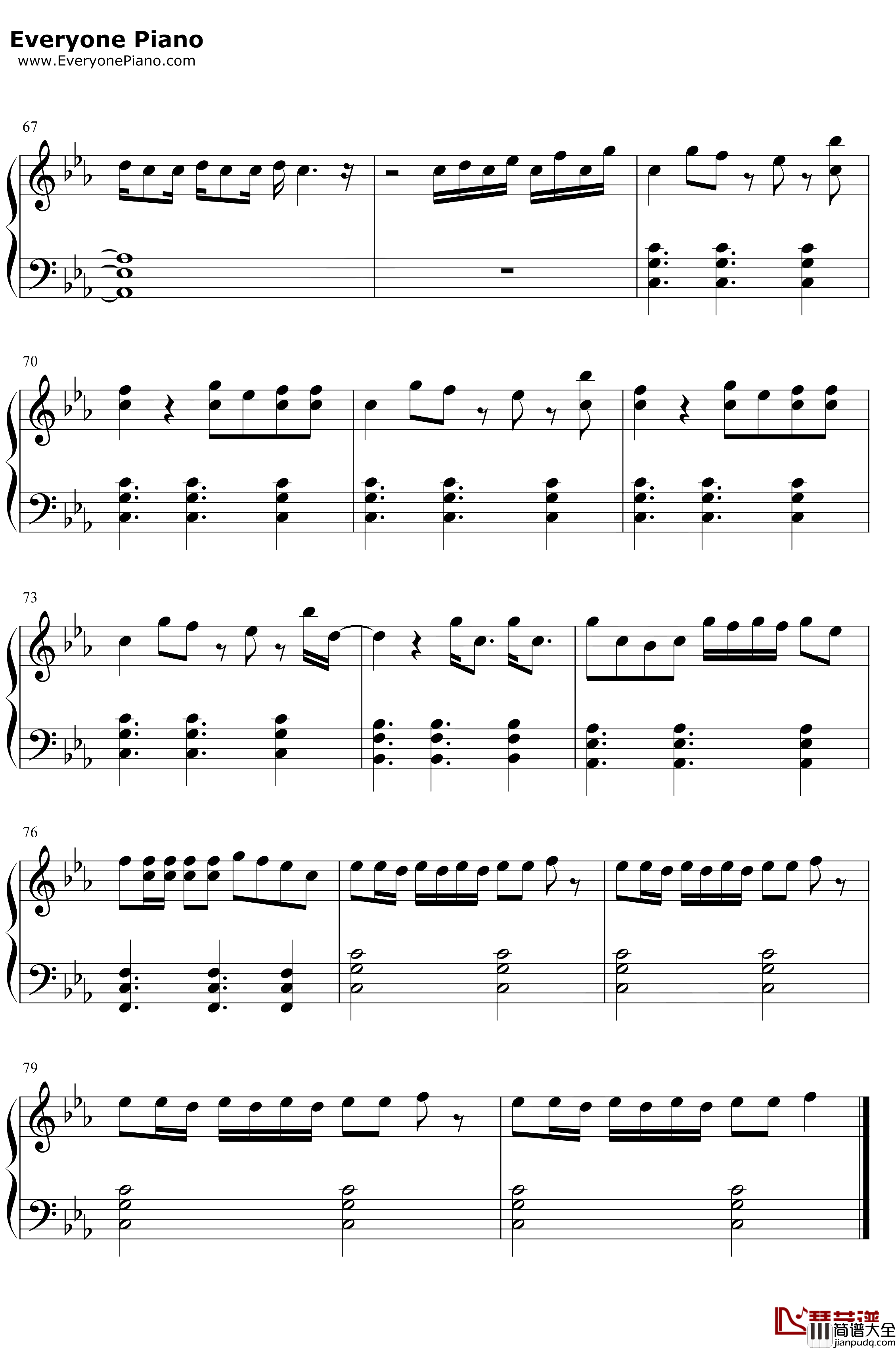 Don't_Call_Me_Angel钢琴谱_Ariana_Grande_Miley_Cyrus_Lana_Del_Rey_霹雳娇娃OST