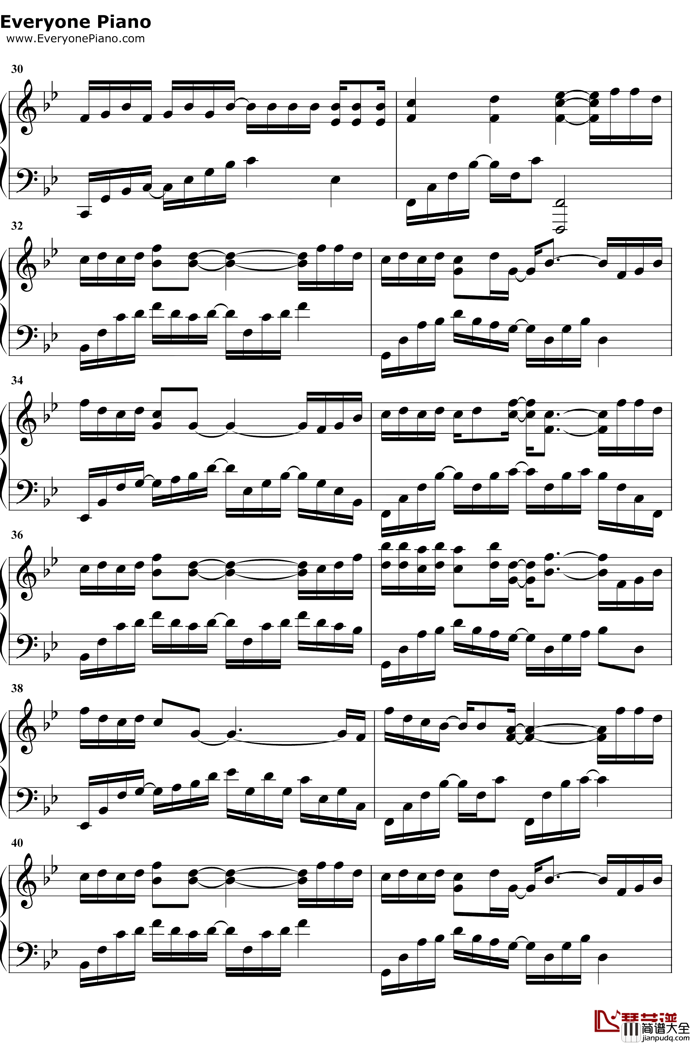 笑场钢琴谱_薛之谦_薛之谦