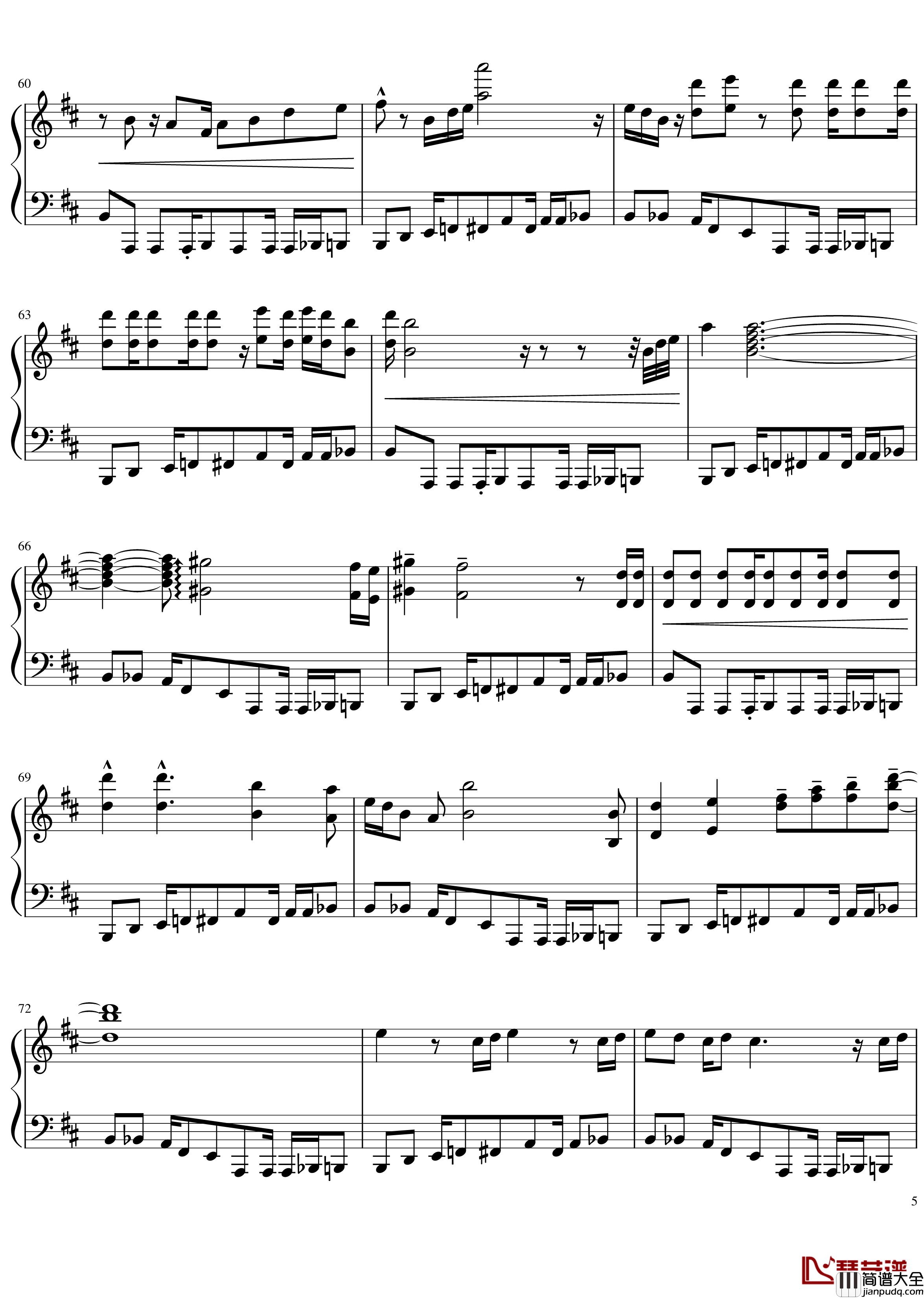 il_vento_doro钢琴谱_镇魂曲ver._JOJO的奇妙冒险