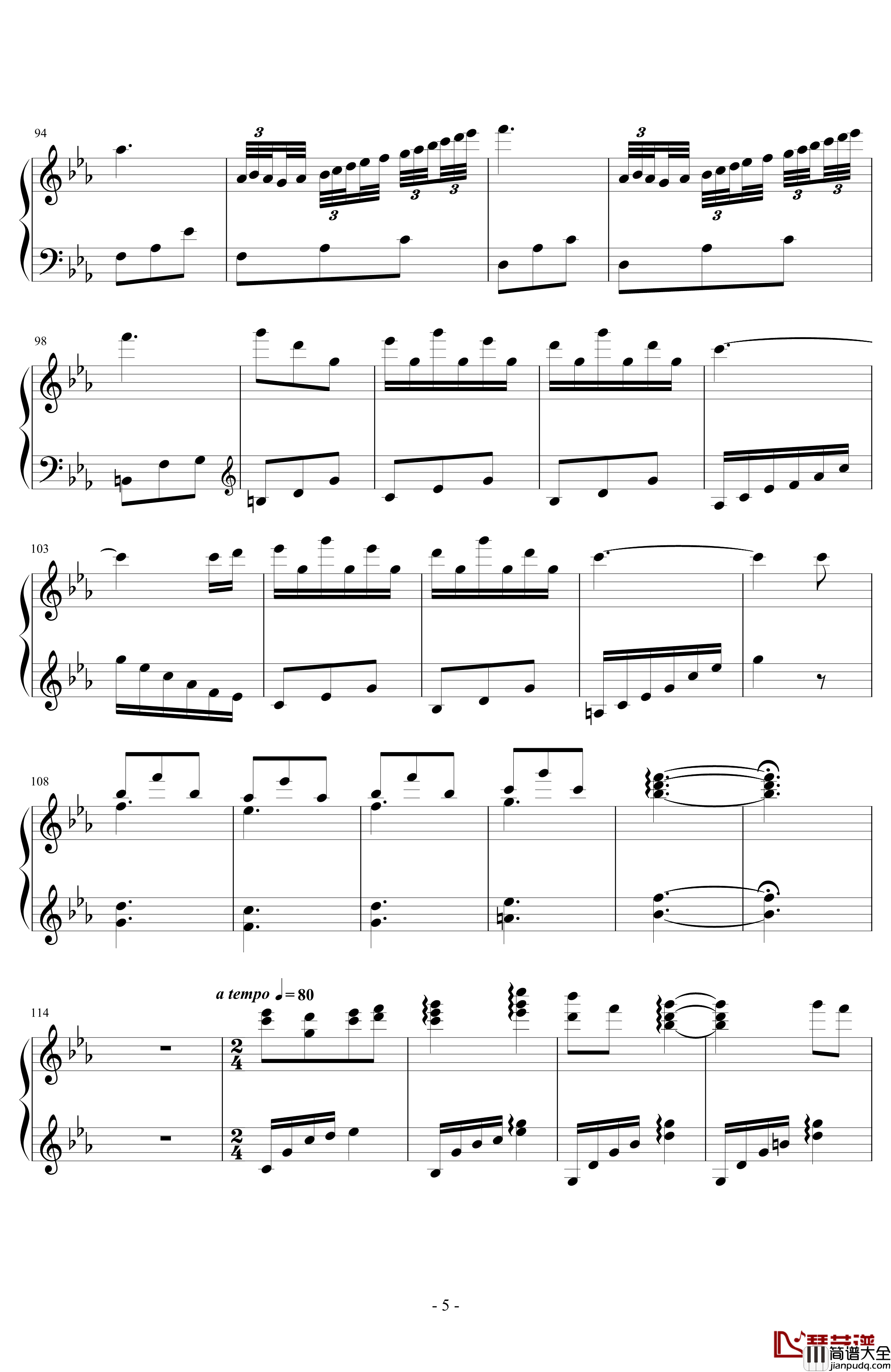 星之永恒钢琴谱_nzh1934