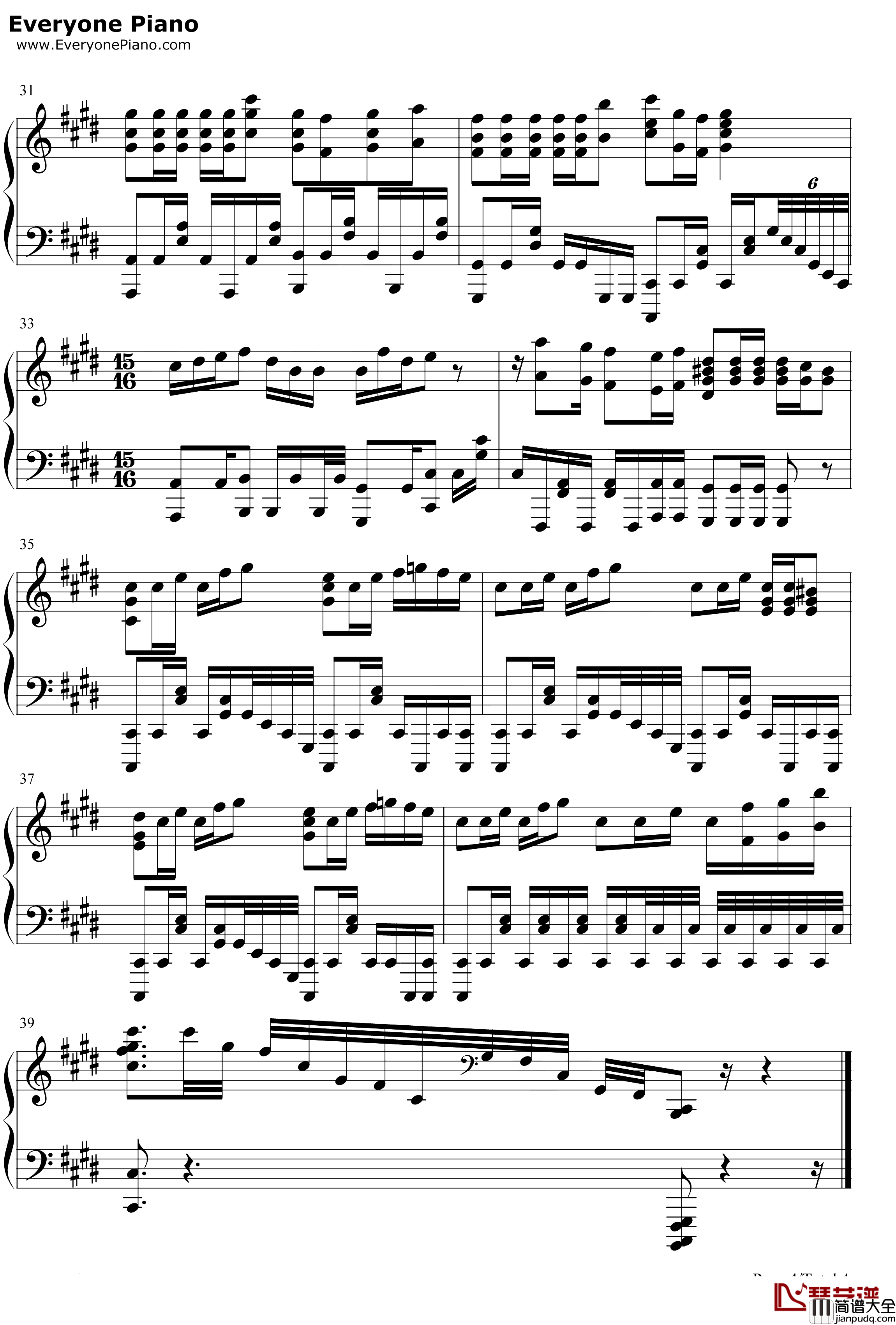 Amadeus钢琴谱_伊藤香奈子_命运石之门0插曲