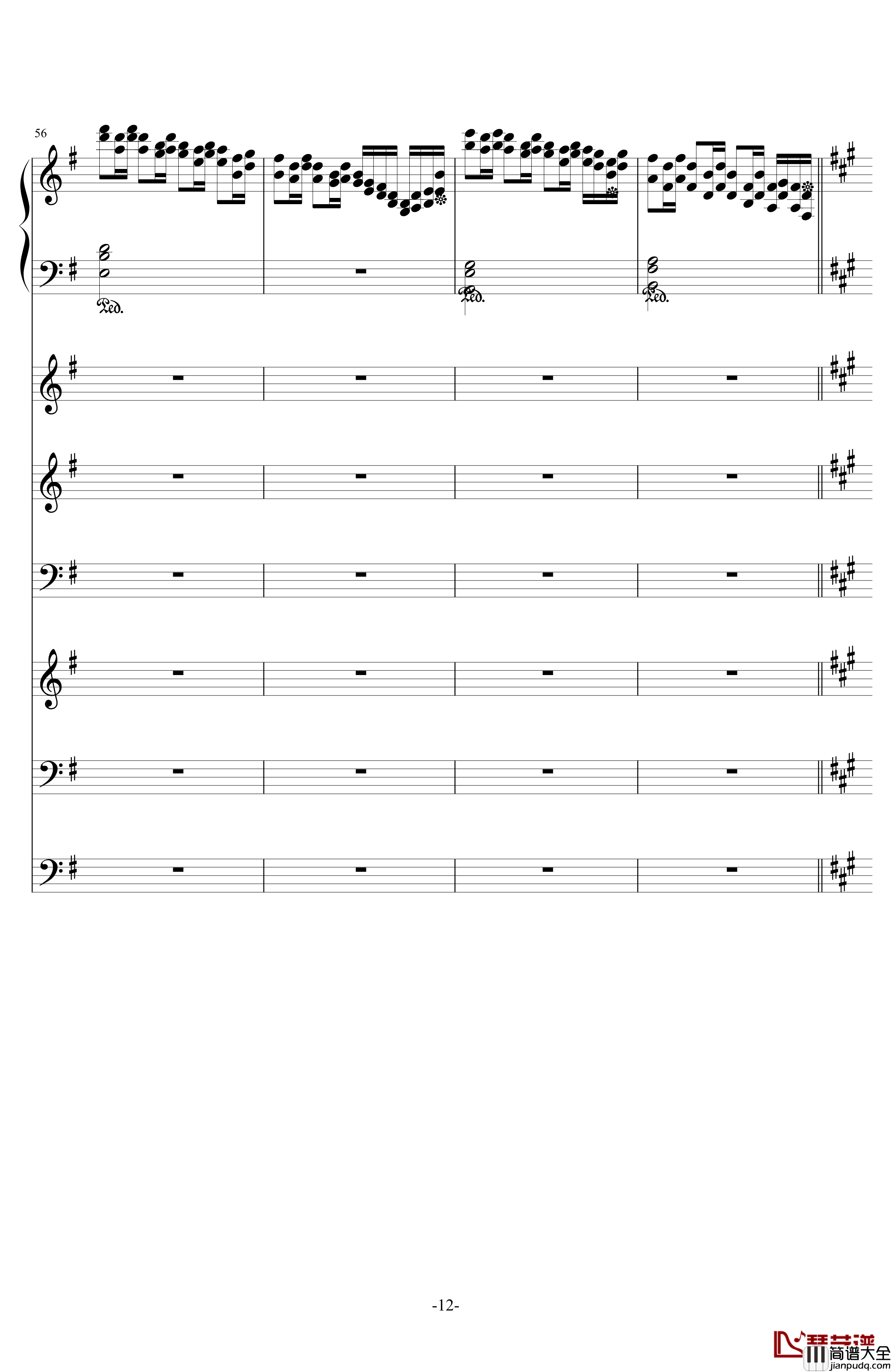 中国第二号狂想曲钢琴谱_ellocz