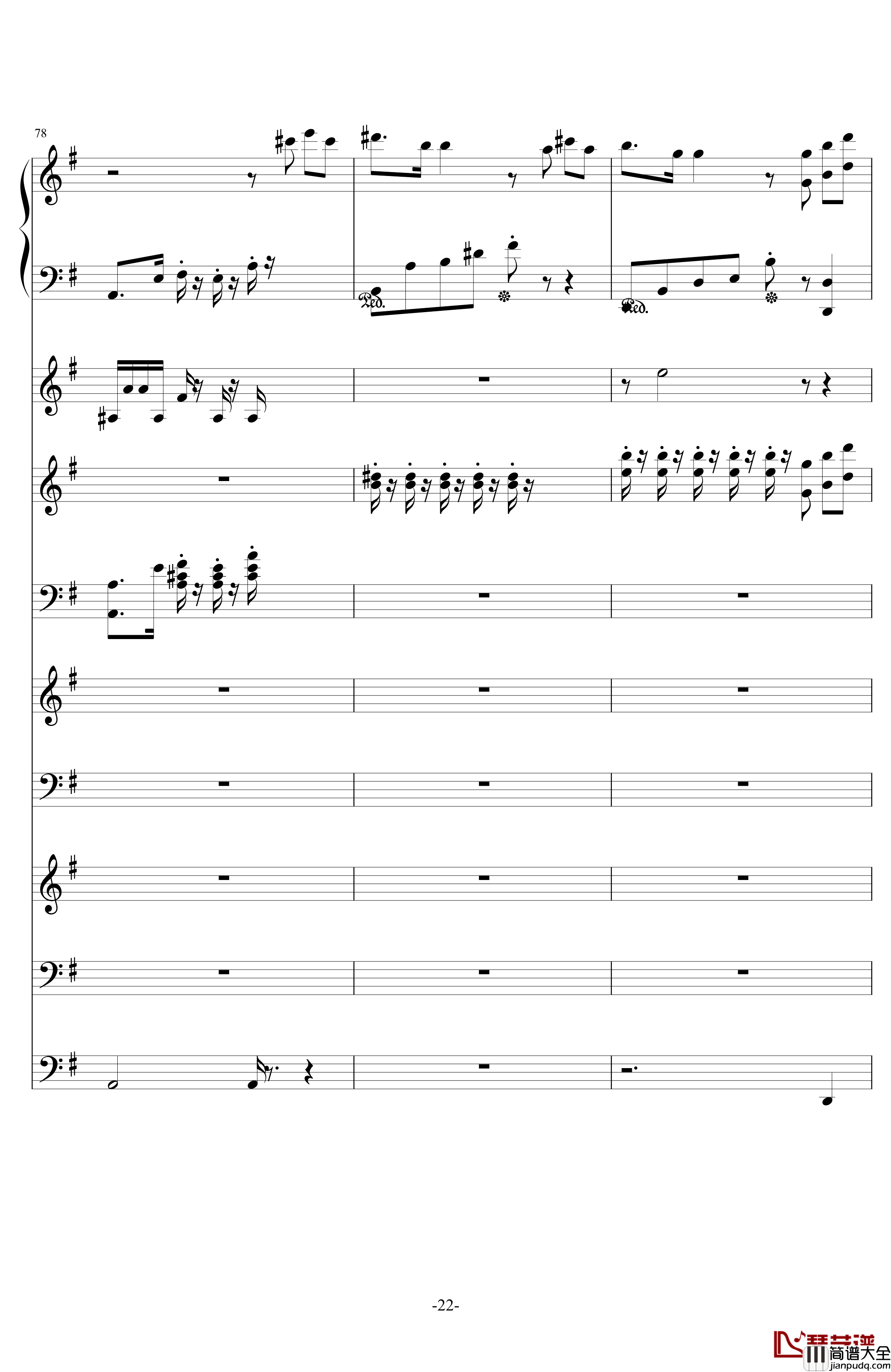 中国第二号狂想曲钢琴谱_ellocz