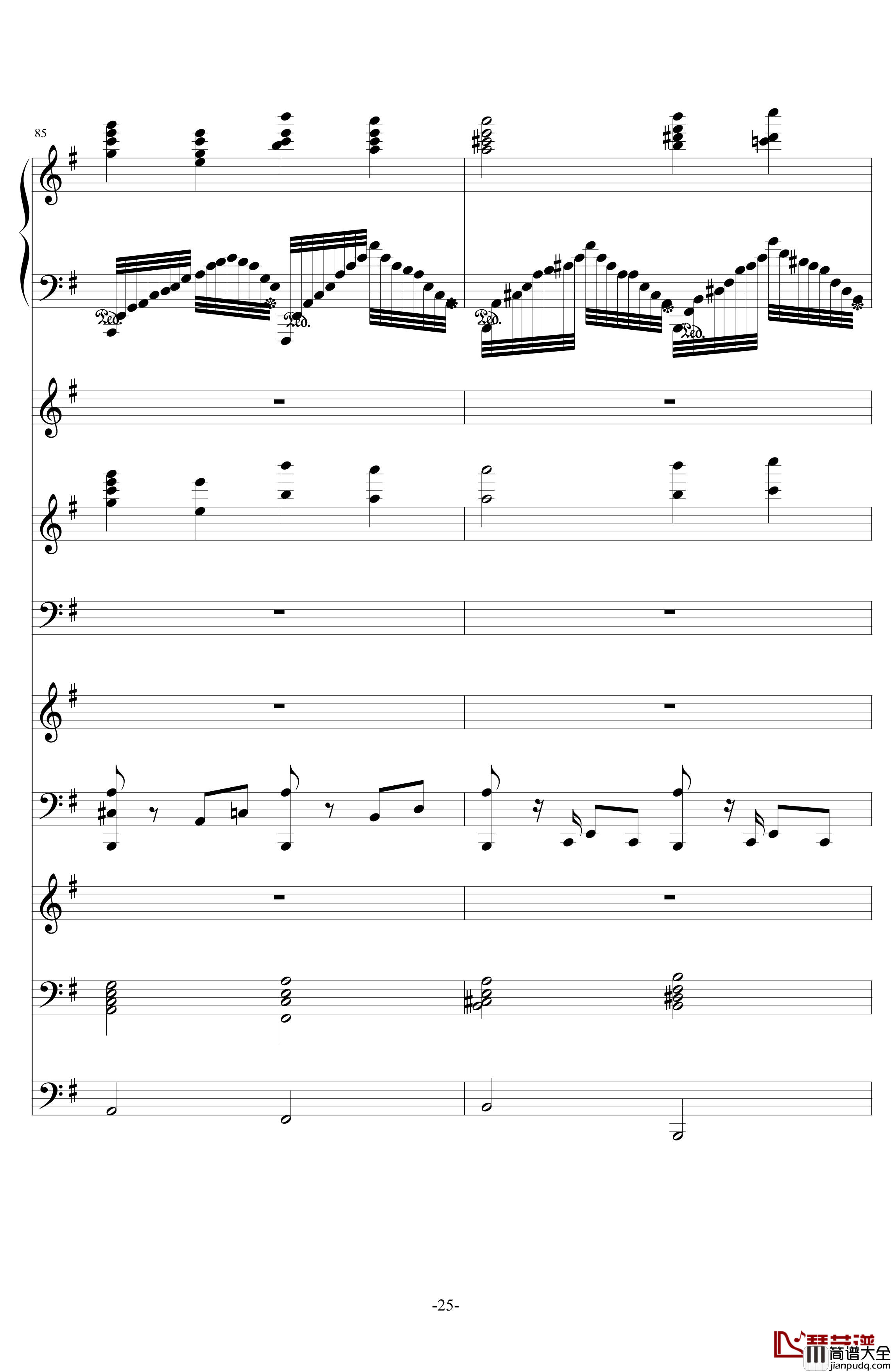 中国第二号狂想曲钢琴谱_ellocz