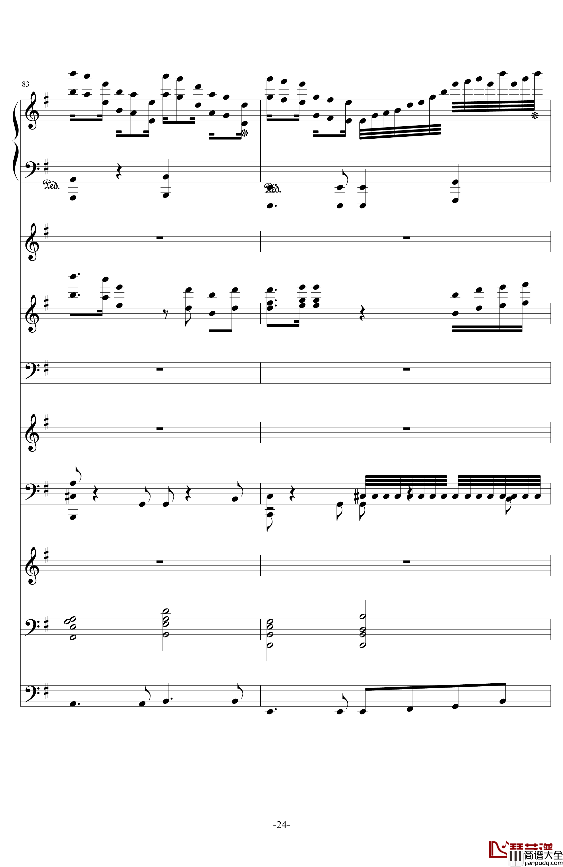 中国第二号狂想曲钢琴谱_ellocz