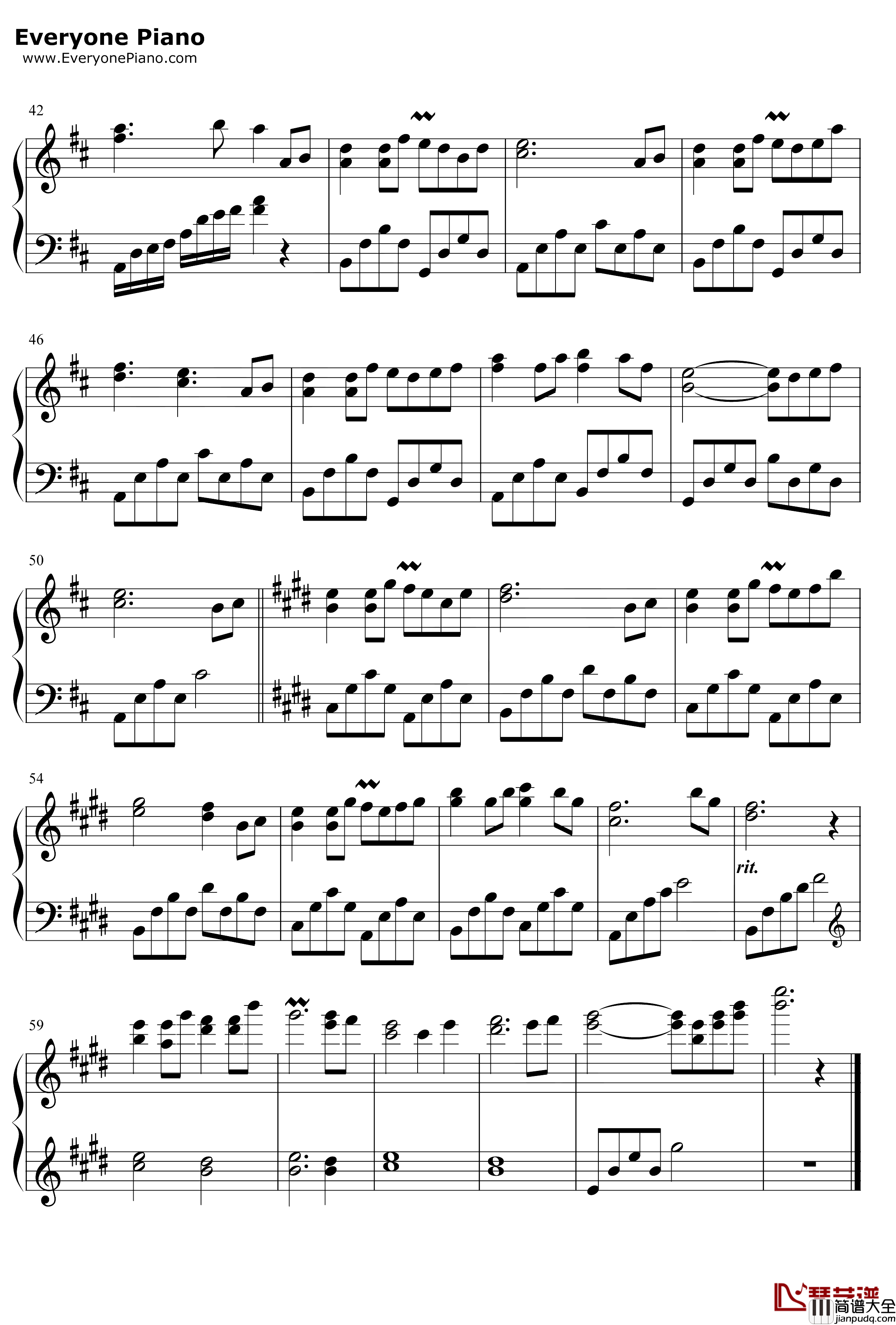 Dear_Childhood_Friend钢琴谱_秋山裕和