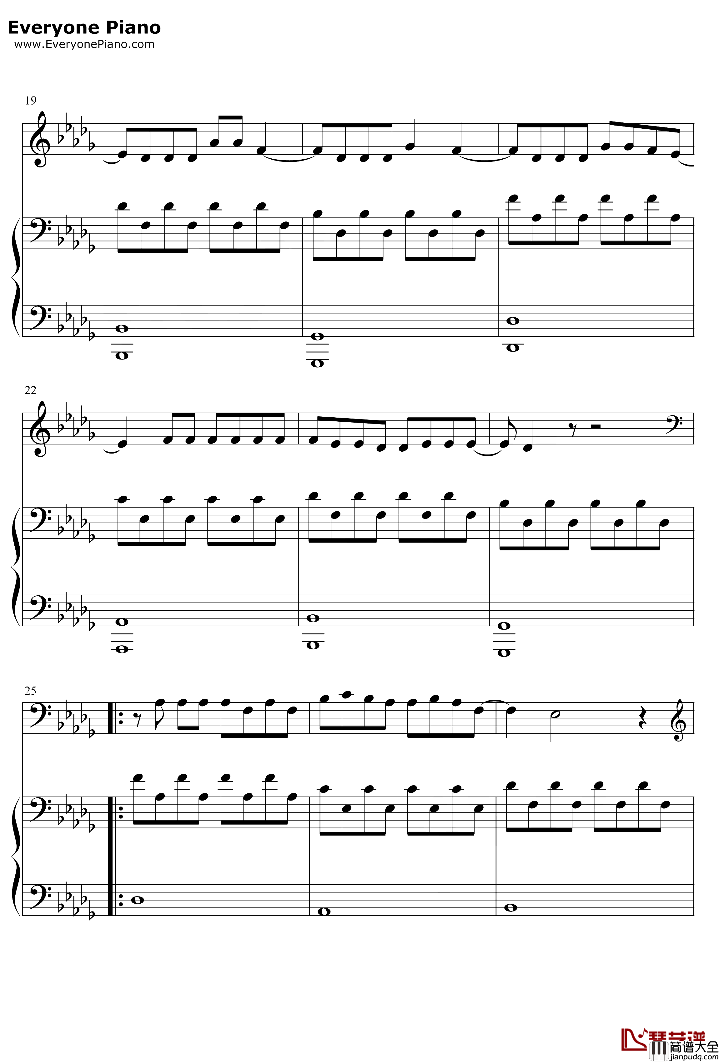 Someone_You_Loved钢琴谱_Lewis_Capaldi_弹唱谱