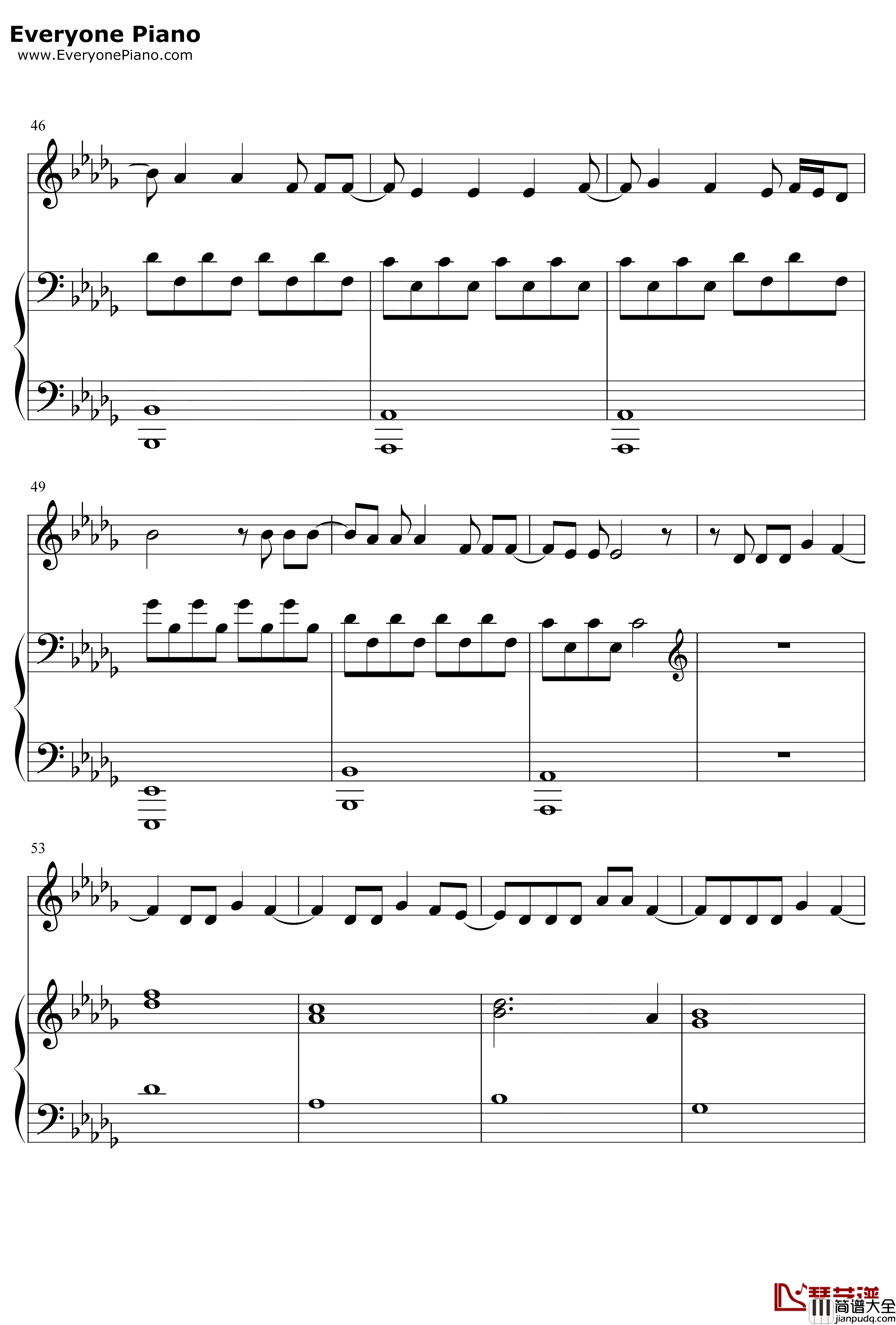 Someone_You_Loved钢琴谱_Lewis_Capaldi_弹唱谱