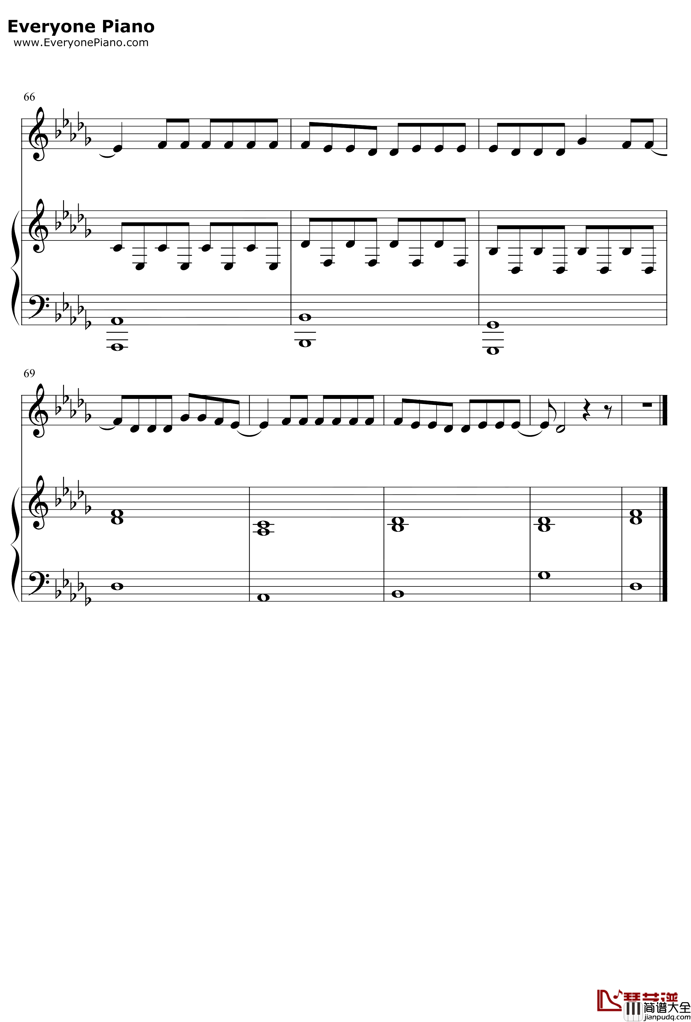 Someone_You_Loved钢琴谱_Lewis_Capaldi_弹唱谱