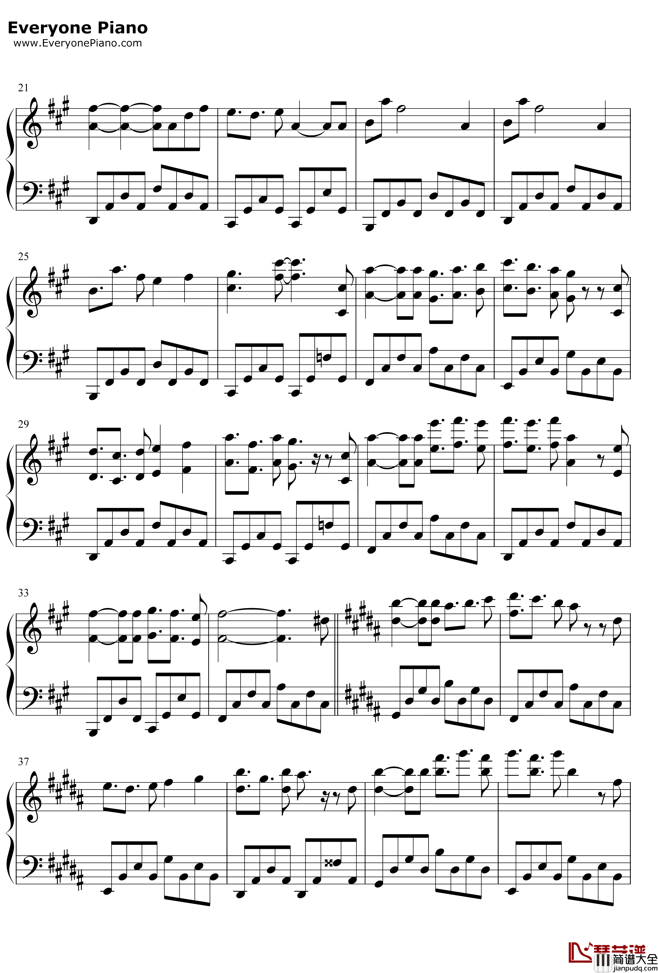 来自尘埃的光钢琴谱_蔡维泽_全职高手片头曲