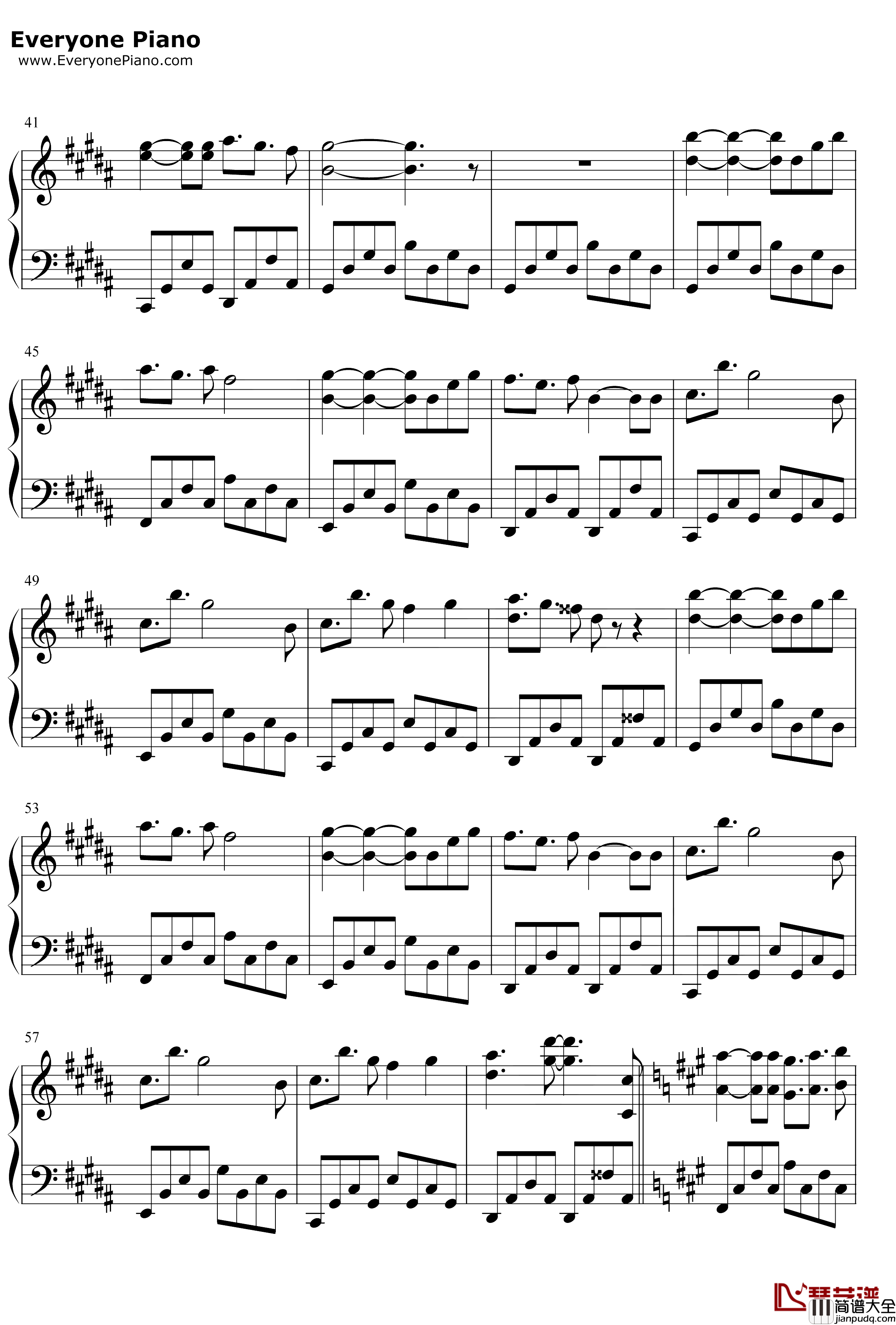 来自尘埃的光钢琴谱_蔡维泽_全职高手片头曲