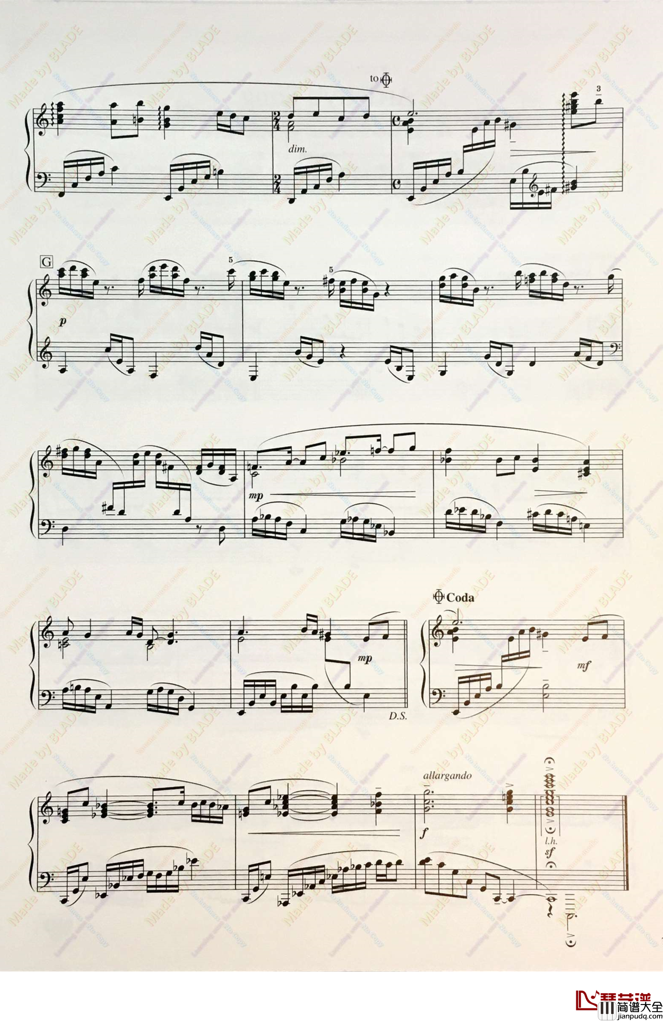 テルーの唄钢琴谱_瑟鲁之歌_地海战记