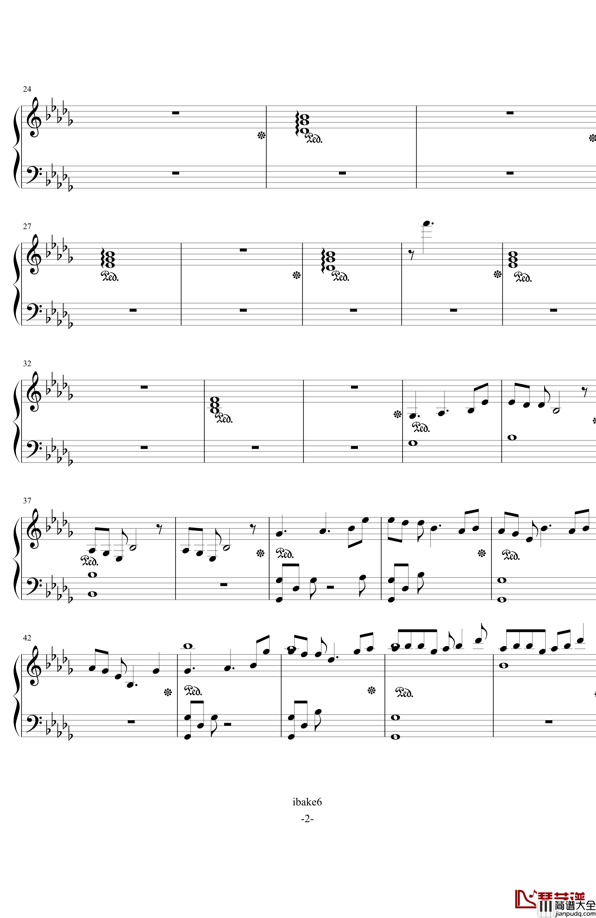 禮物钢琴谱_贾季璇