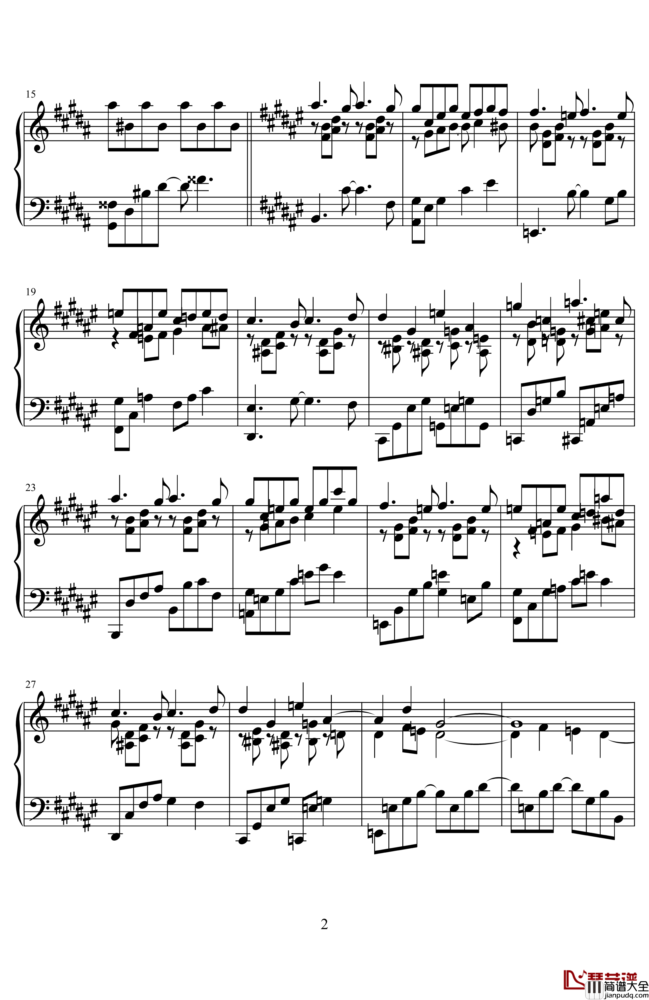 波纹钢琴谱_天籁传声