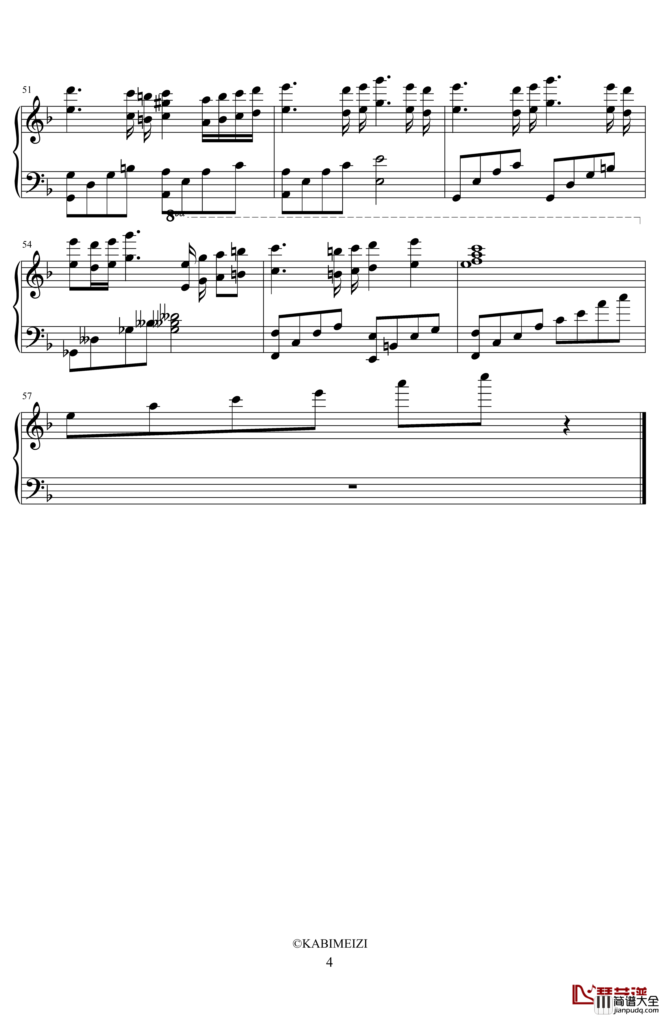 奈落之战_想风谭钢琴谱_和田薰