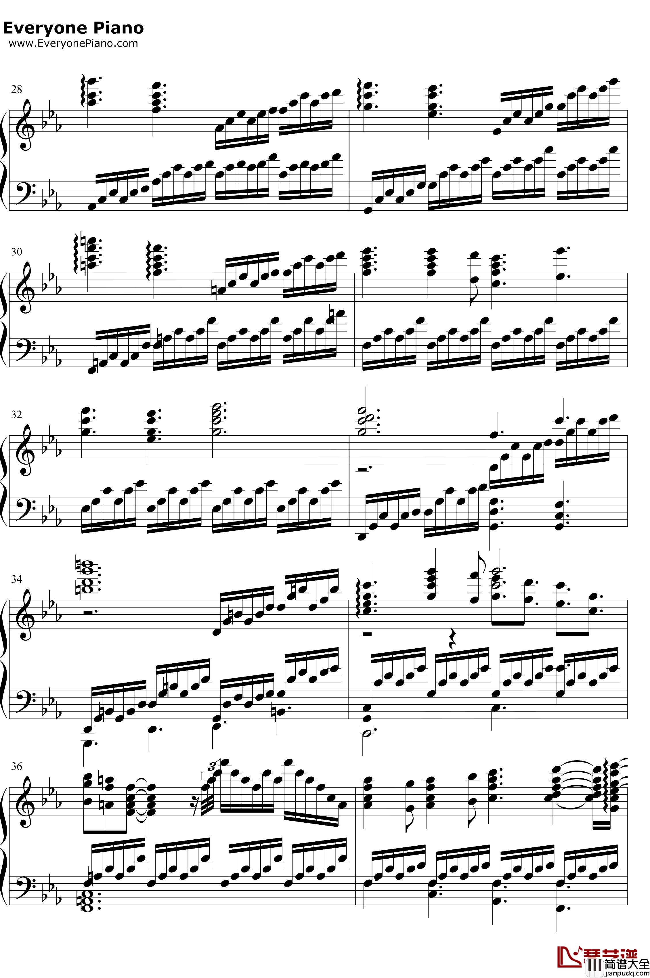 White_Palace钢琴谱_Christopher_Larkin_空洞骑士BGM