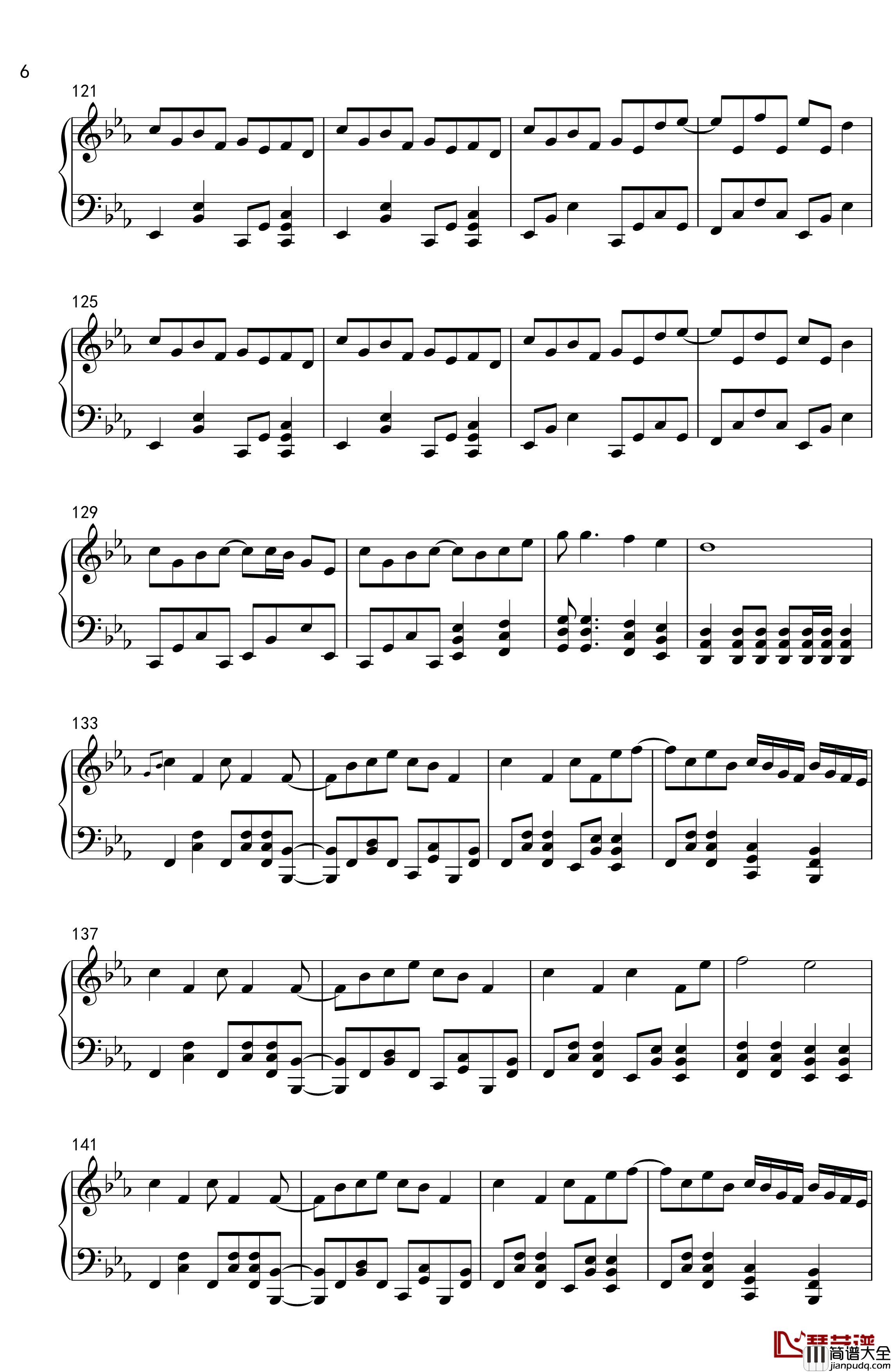 竹取飞翔钢琴谱_东方同人曲